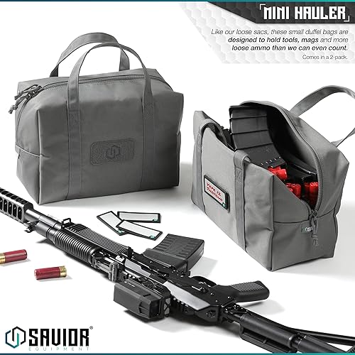 Miniatura 2 de Savior Equipment Mini Hauler - Bolsa táctica de municiones para armas de fuego, municiones sueltas, bolsa EDC, parches de identificación incluidos,