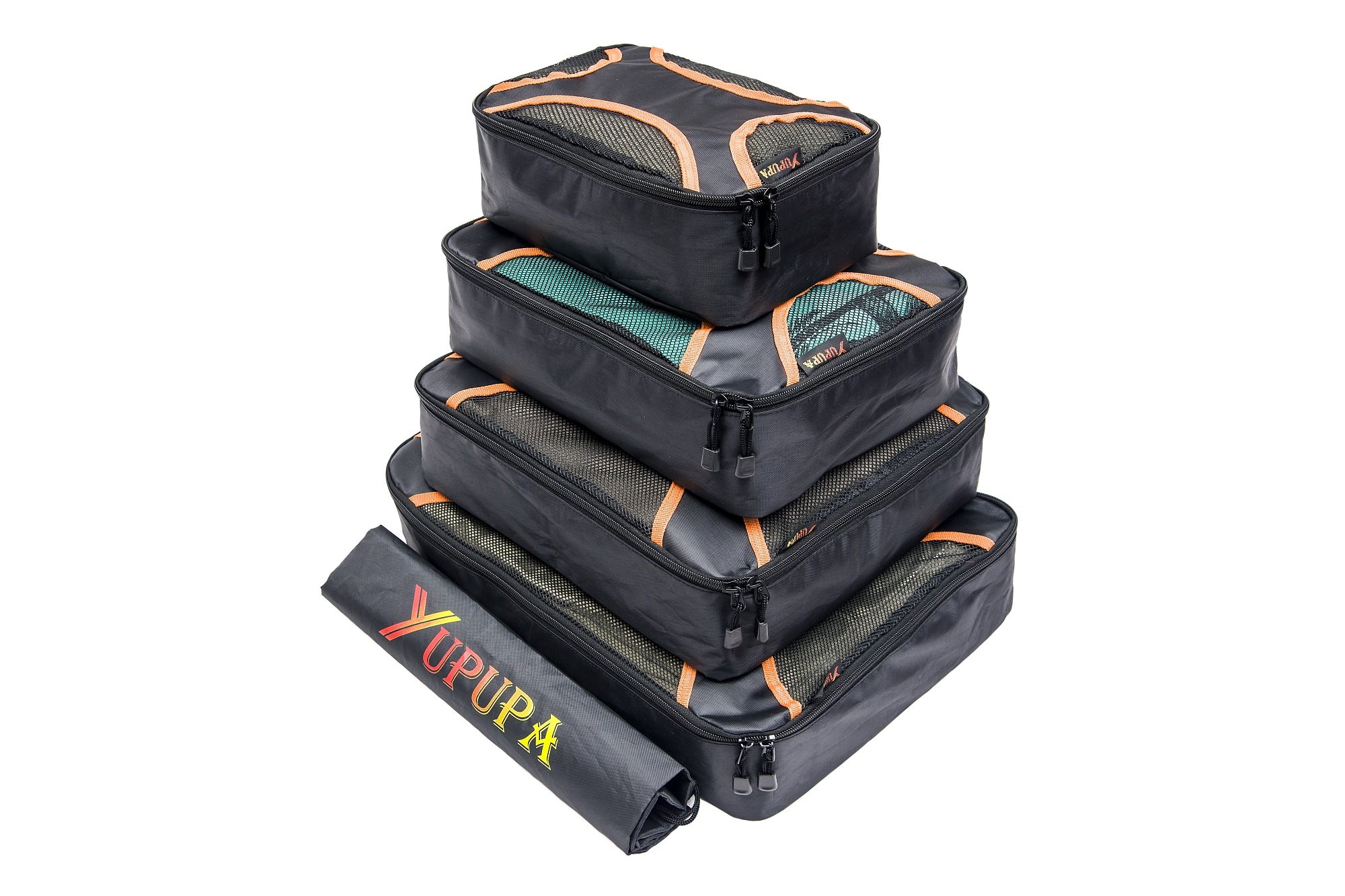 Yupupa Travel Packing Cubes 6 piece Set with Laundry Bag