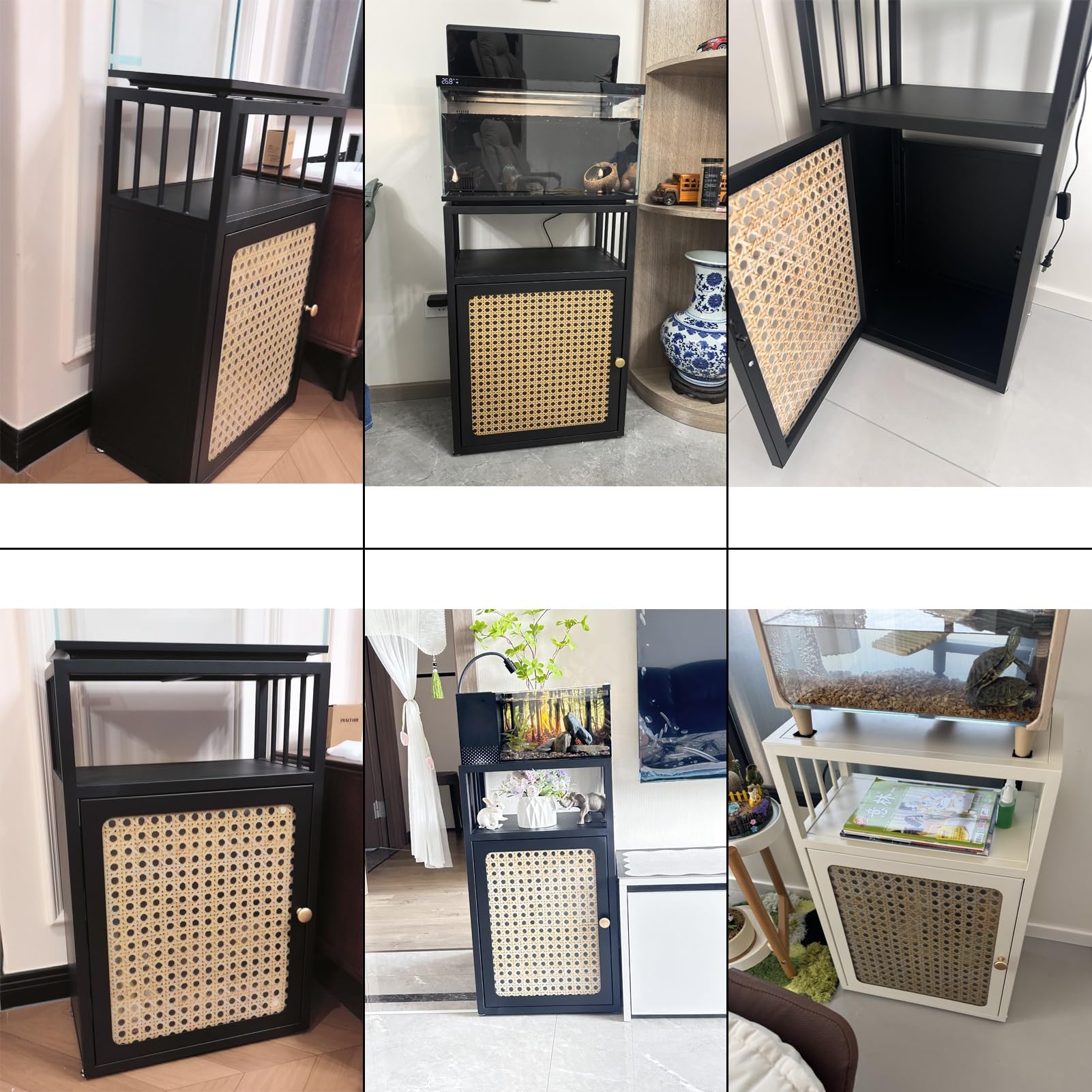Stojak na Akwarium, Stolik do Terrarium, Szafka na Akwarium Hodowlane, Stojak na Akwarium dla Gadów, Bez Montażu(White,45x25x70cm/18x10x28in)