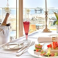 Vista 4 de Copas de champán Variación (purpurina plateada, 10)