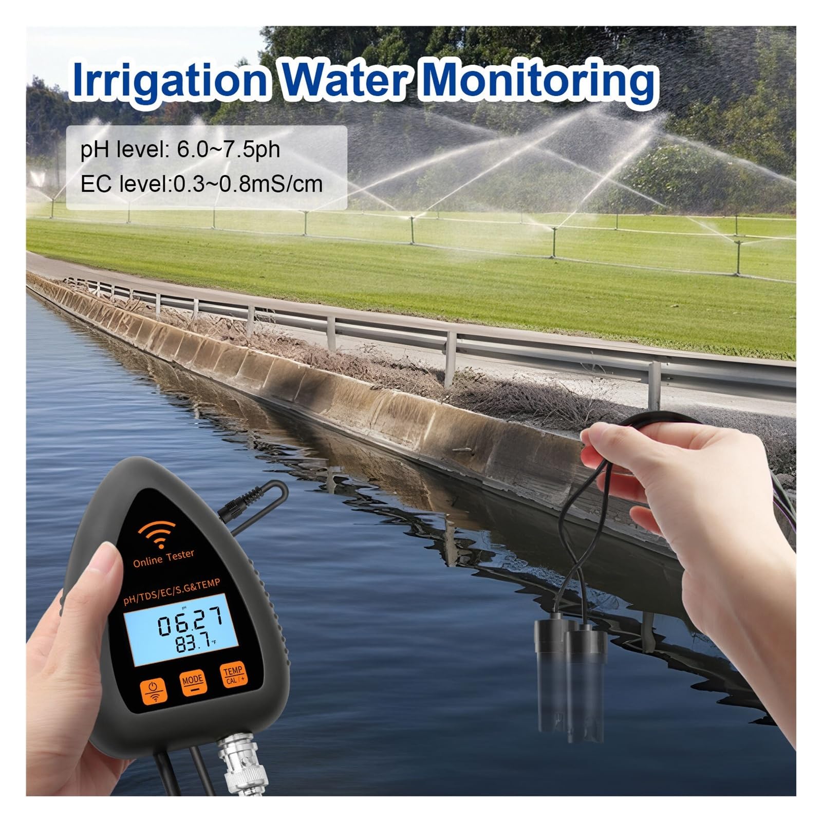 Miernik pH WiFi online EC TDS SG Tester temperatury Rejestrator danych Tuya Remote Water Quality Monitor