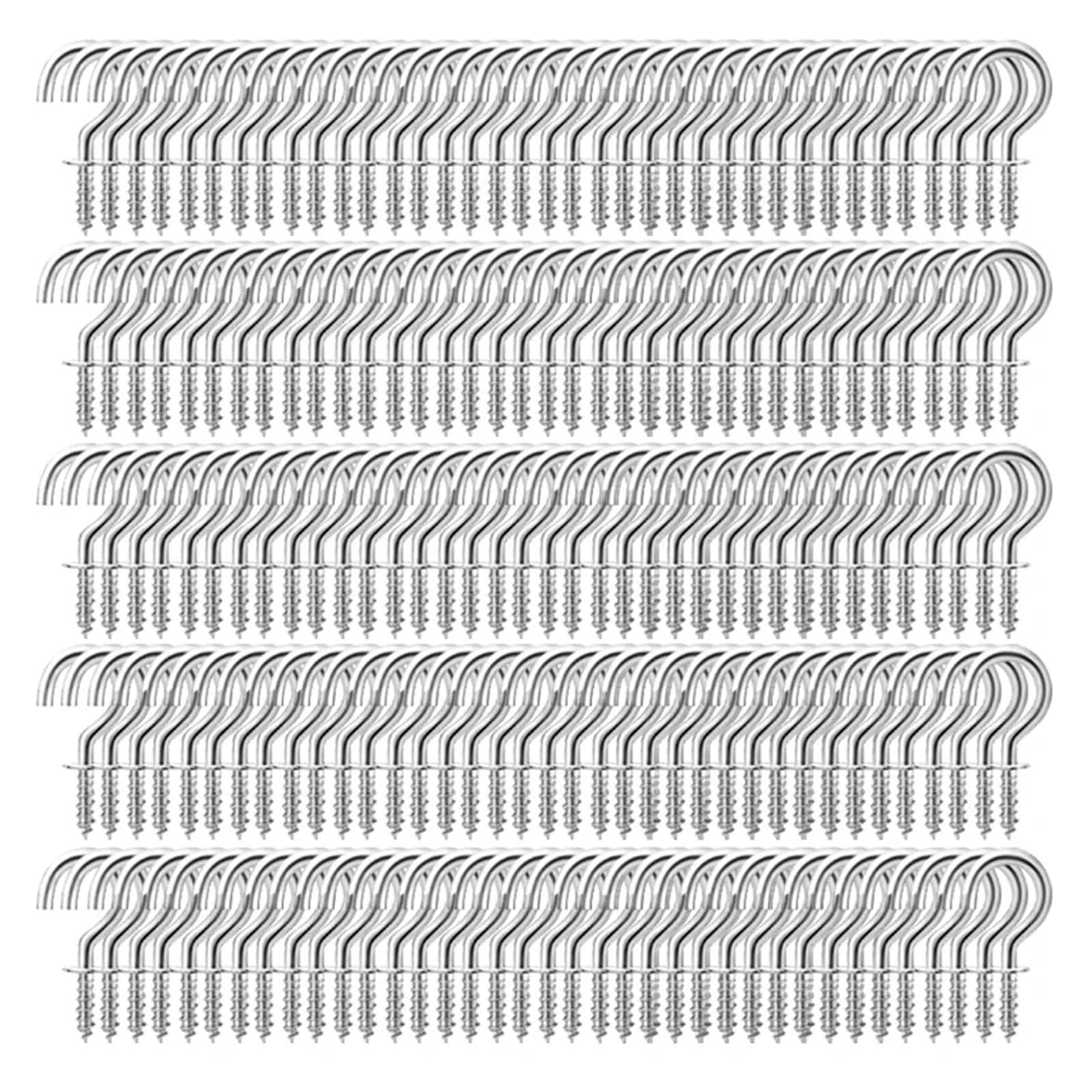 Metalowe haki sufitowe, Haczyki na kubki ze stali nierdzewnej 304 Wielokolorowe 50-1000 szt. Wiszące rośliny do montażu ścianie(Gold,100PCS)