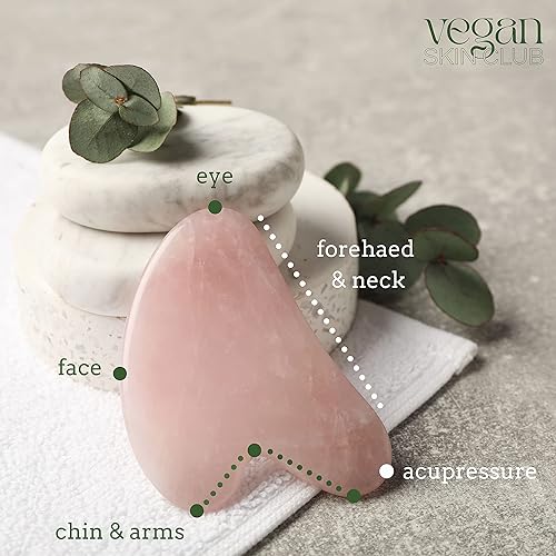 Miniatura 4 de Piedra Gua Sha de cuarzo rosa  Herramienta de masaje natural para el cuidado de la piel para mujeres  Escultor facial de bienestar y masajeador con