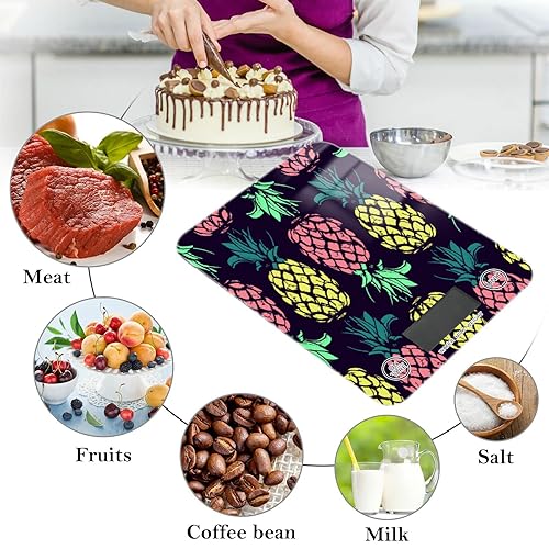 Miniatura 4 de ALAZA Kitchen Scale for Food Ounces and Grams, Colorful Pineapple Fruit Digital Baking Scale,Four Units of Measurement, 5g0.18 oz - 5kg11LB