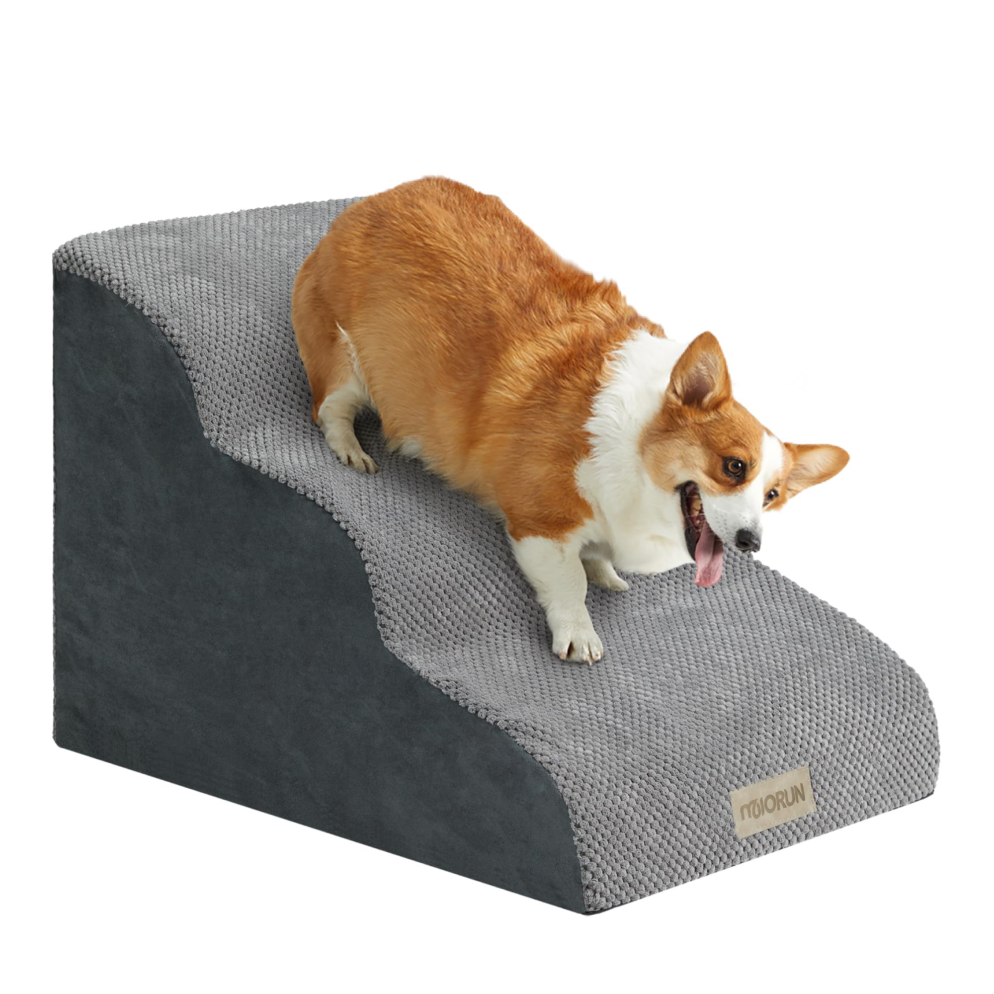 (IMAGE SIMILAR)MIORUN Dog Stairs and Ramp, 3 Tiers Pet Stairs for Bed, Couch and Sofa, Safety and Durable Pet Steps for Small Dogs and Cats, Washable High-Density Foam Dog Steps, Perfect for Doggie, Puppy, Up to 17”
