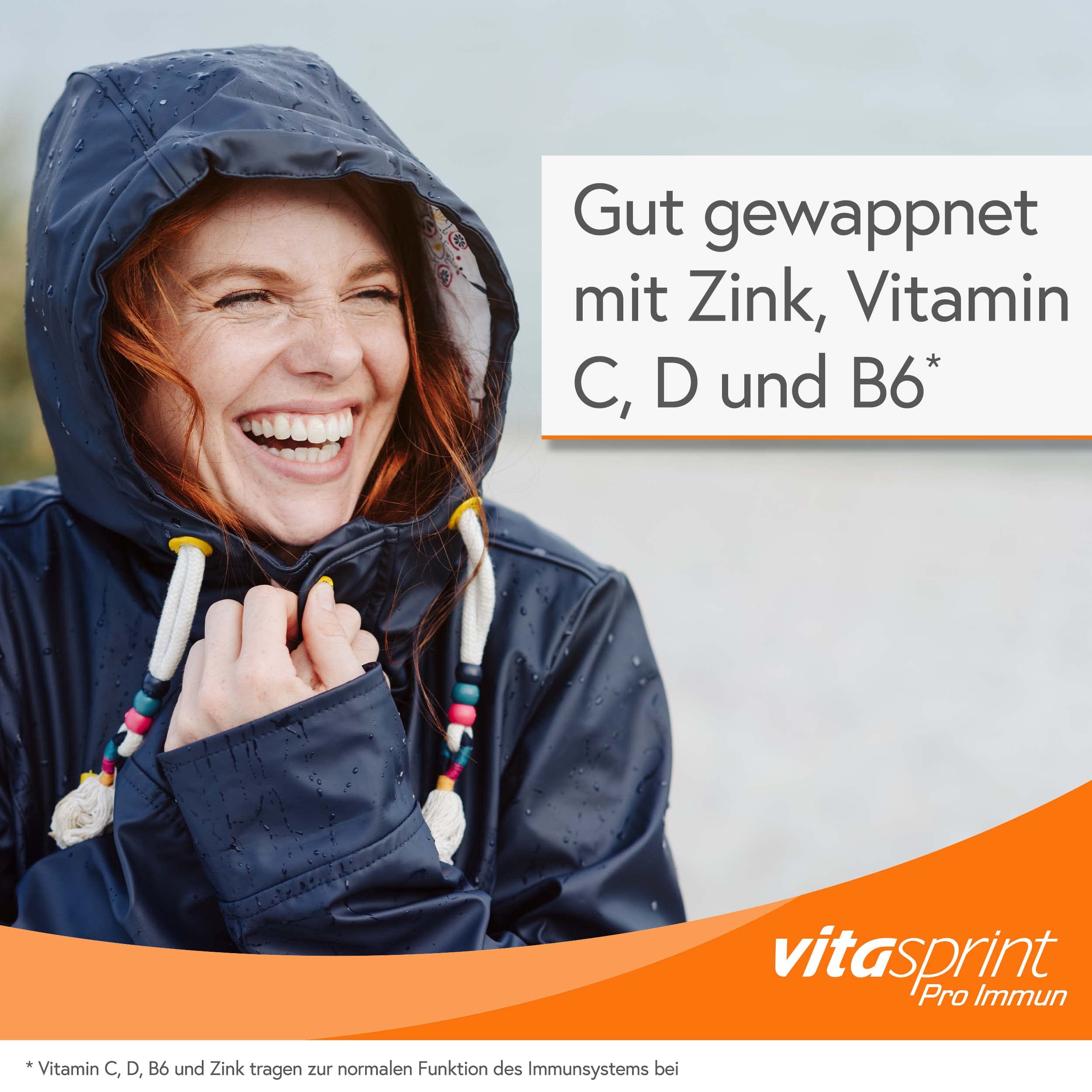 Immunsystem unterstützen - Vitasprint Pro Immun, 24 St. - Nahrungsergänzungsmittel mit Acerola-, Ingwer, Zink und Vitaminen zur Unterstützung der Abwehrkräfte*, für mehr Energie und weniger Müdigkeit