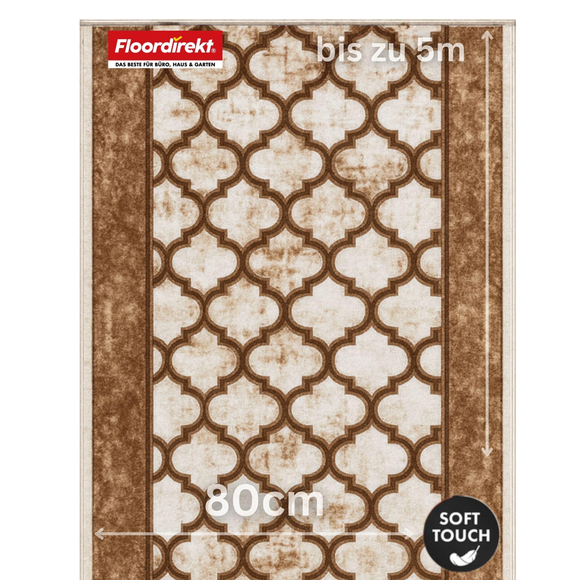 Design Carpet Runner Rug Floor Mat, Non Slip Runner Mat for Kitchen Hallway Living Room Bedroom Vintage Ornament Classic Modern Design (80 x 450 cm, Waterford) — image 1
