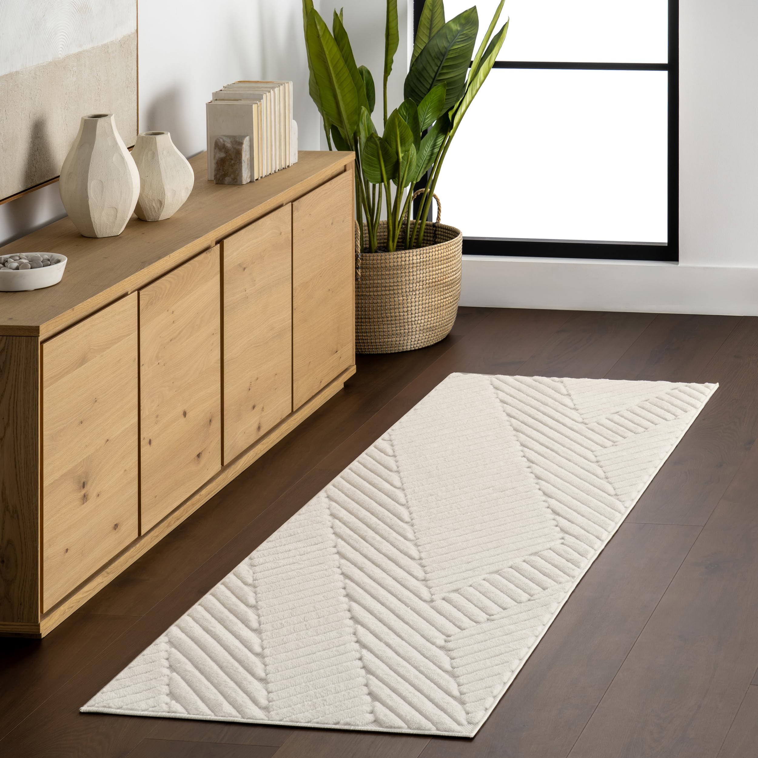 Tapis géométrique intérieur/extérieur nuLOOM Amal facile à nettoyer pour entrée
