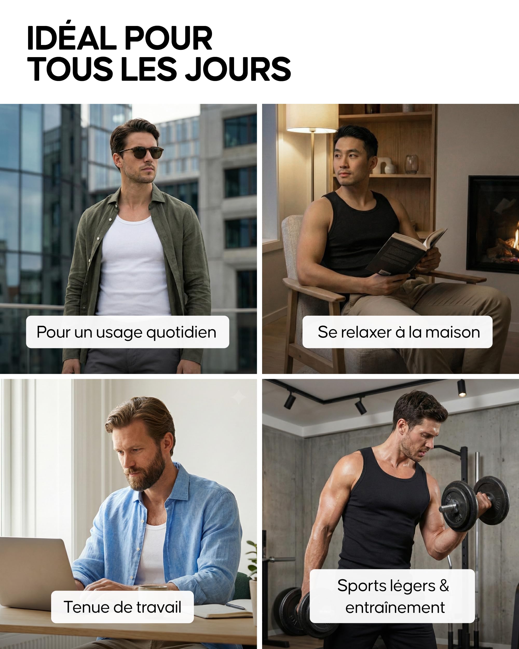 DANISH ENDURANCE Boxers en Bambou pour Hommes, sous-vêtements Respirants, Caleçons Antibactériens Doux, avec ou sans Braguette, Lot de 6 ou 10