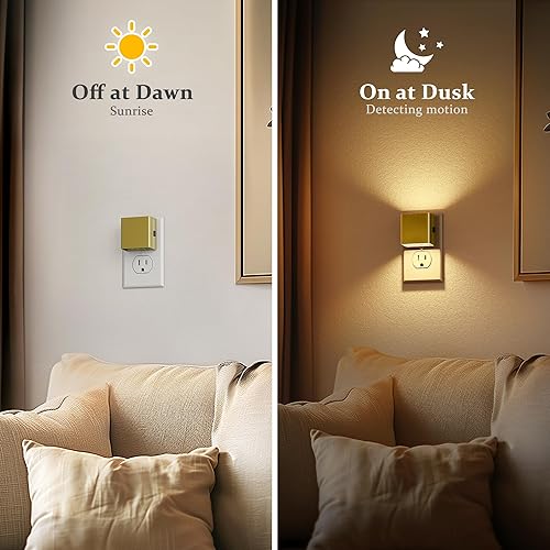 Miniatura 4 de JandCase Night Light,Automatic Night Lights Plug into Wall,Dusk to Dawn,2 Pack Soft White 3000K Brightness Adjustable Nightlight for Kids Bedroom
