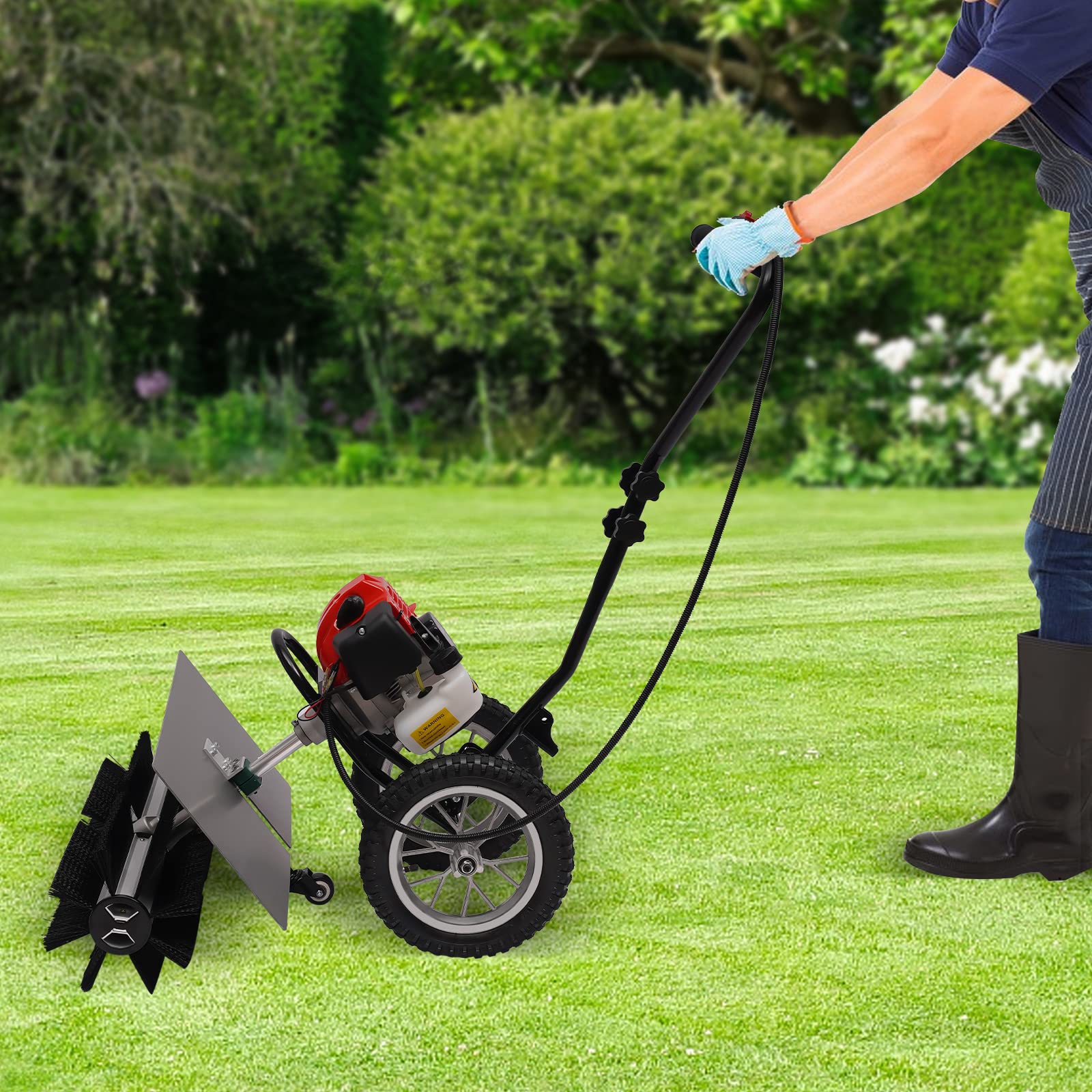 43CC zamiatarka dwusuwowa 1,7 HP Motor szczotka do sztucznej trawy Power Broom ręczna szczotka do sztucznej trawy Power Broom ręczna zamiatarka do sztucznej trawy