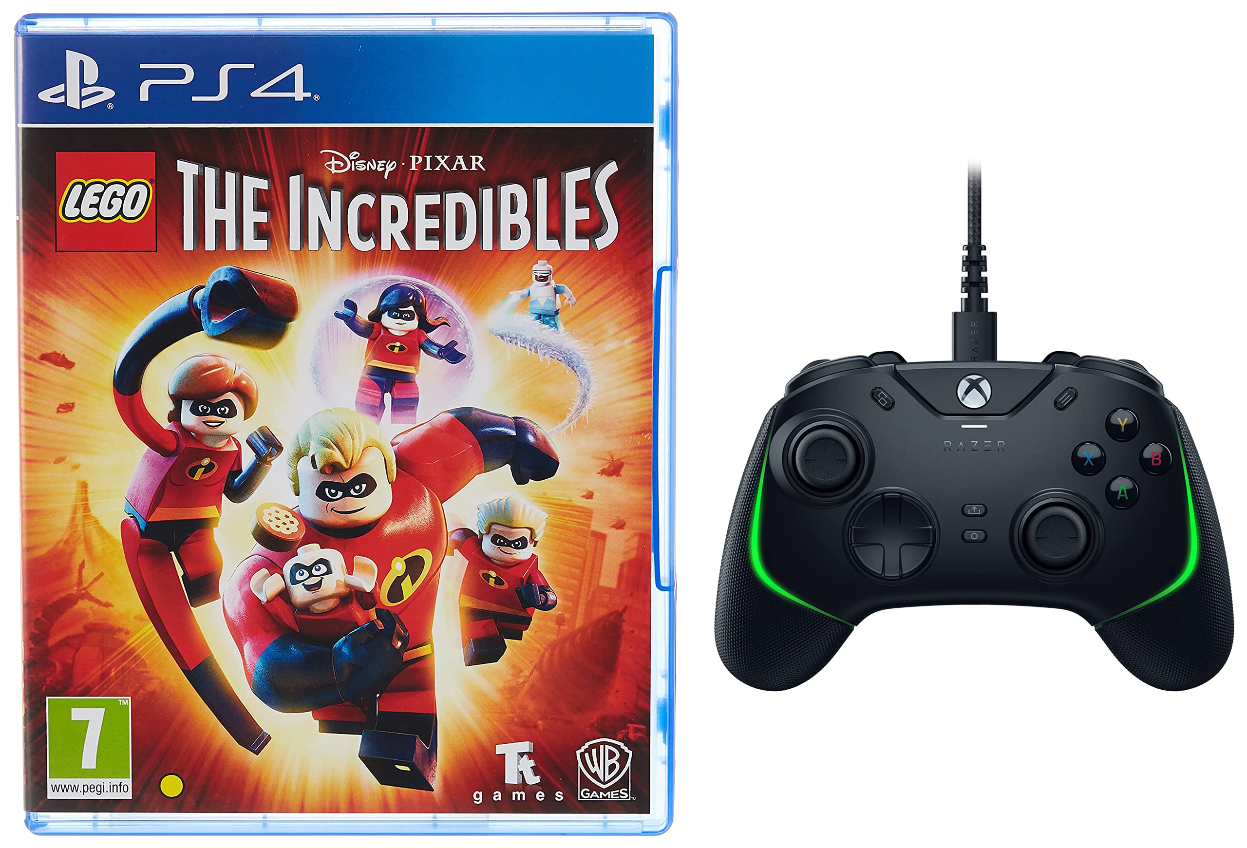 プレステ4 LEGO The Incredibles (PS4)+Razer Wolverine V2 Chroma Wired Gaming