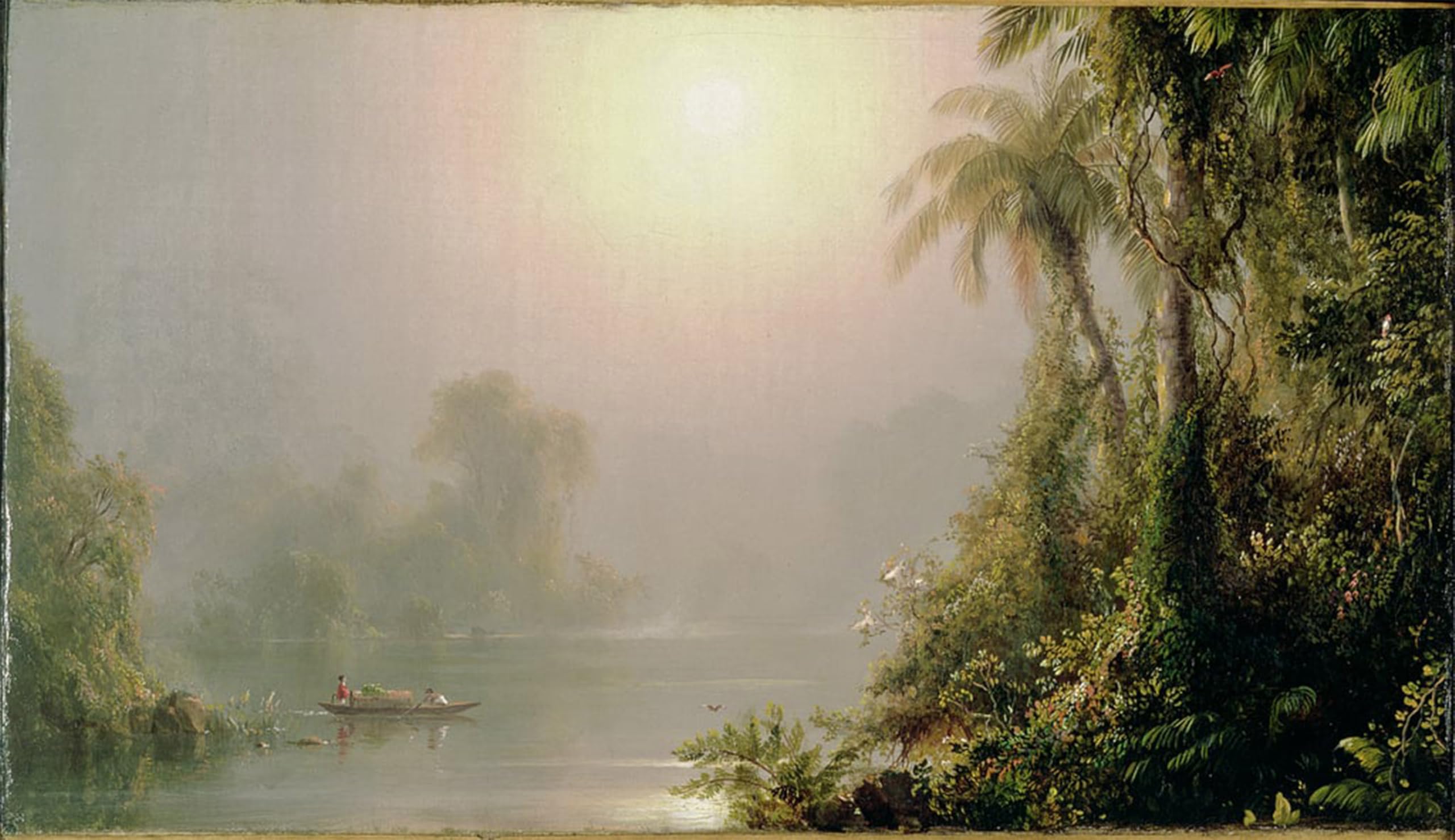 POSTERIIk Vintage Classic Picture Landscape Artwork Morning in the Tropics by Frederic Edwin Church Portrait Canvas Painting for Office Home Decor 60x90cm