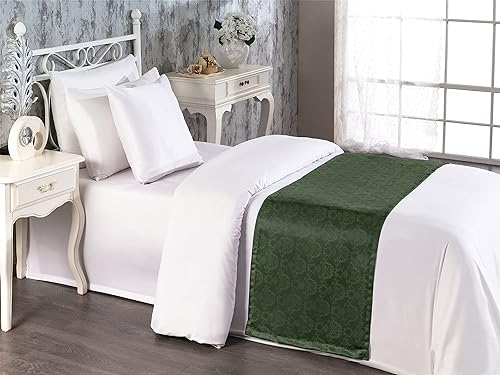 Miniatura 9 de Lunarable Camino de cama blanco y negro, rosas de jardín con flores silvestres y hojas de follaje, ramo monocromático, bufanda decorativa para ropa