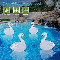 Vista 8 de Luces Flotantes Solares Cisne - Impermeable Inflable LED Multicolor para Piscina, Playa, Jardín, Patio y más