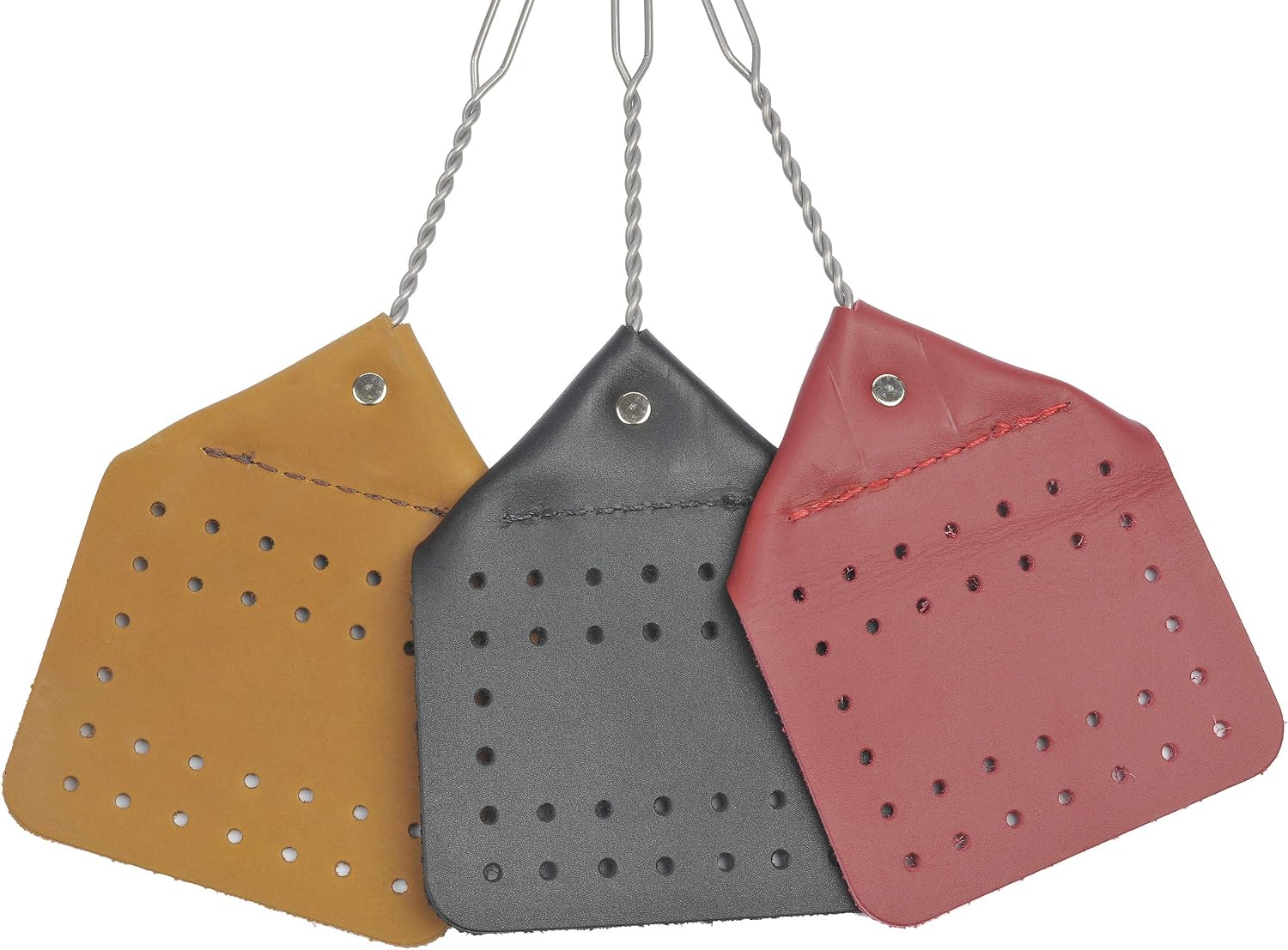 Amish Valley Products Leather Fly Swatter Handcrafted Wire Handle Flyswatter Choice of Color (Red) image 3