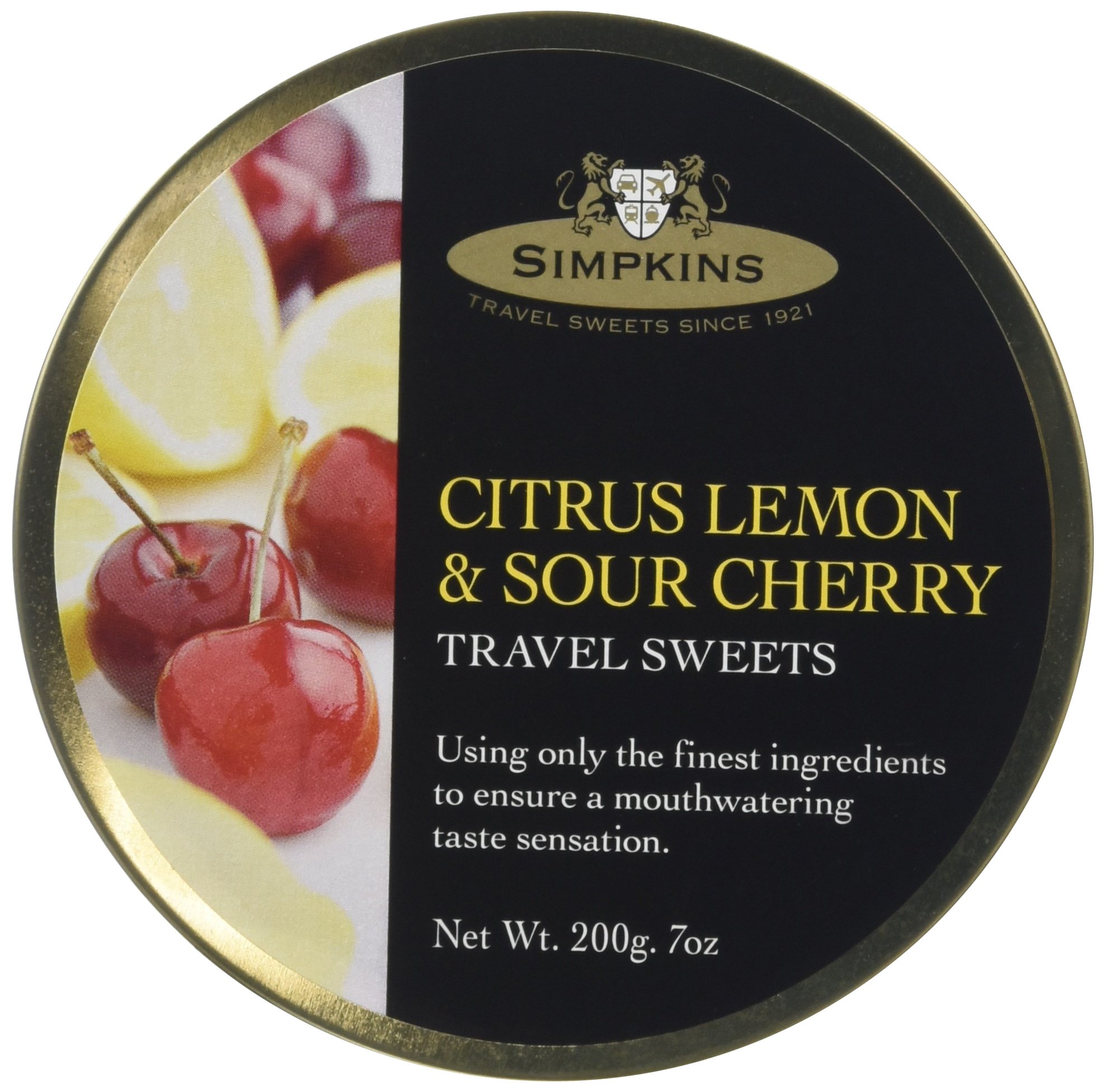 Simpkins Citrus, Lemon and Sour Cherry Drops 200 g (Pack of 6)