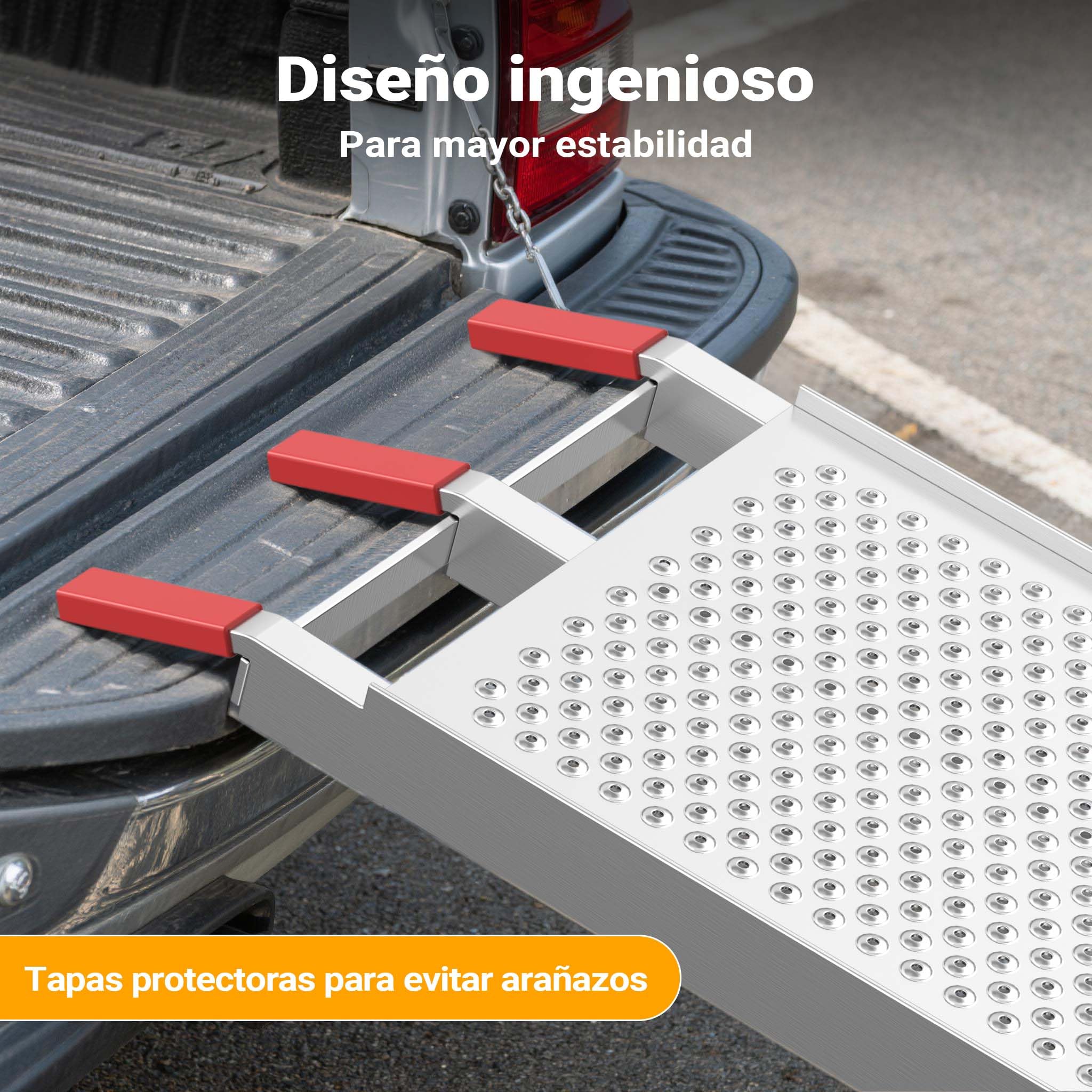 Rampa Carga Motocicletas ATV Aluminio Plegable Quads Motos Vehículos Ayuda Transporte 215cm 340kg