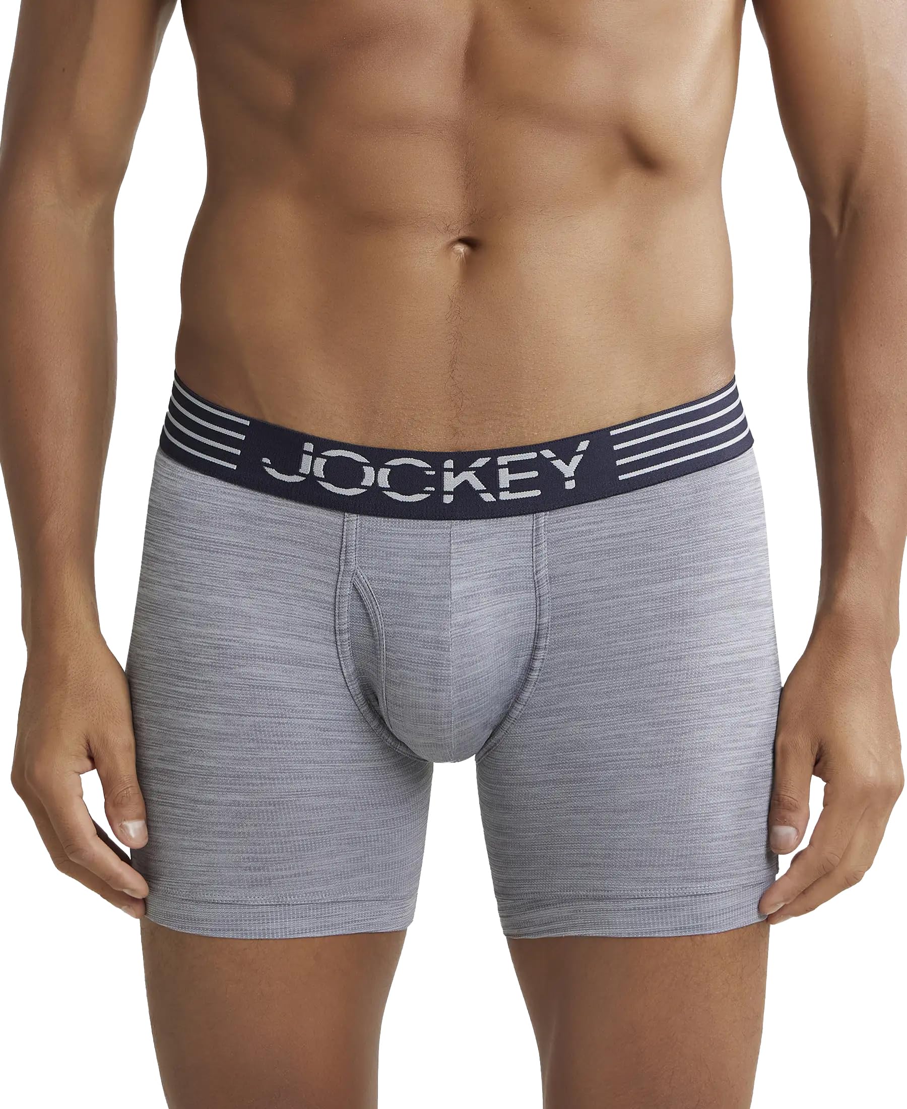 JockeyMM06 Men's Microfiber Mesh Elastane Stretch Active Wear Sports Boxer Brief with Stay Dry Technology