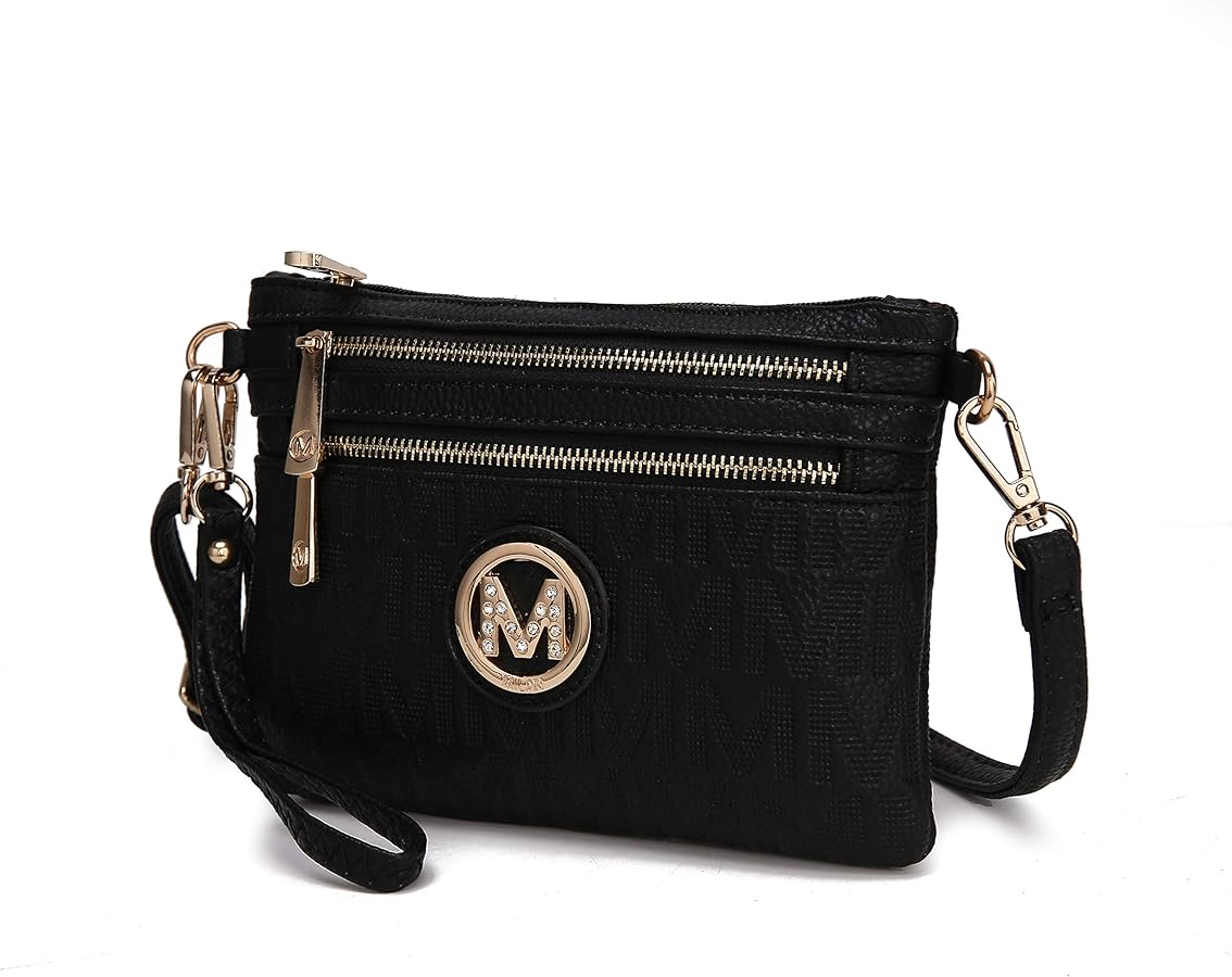 MKF Collection Women Crossbody Bag, Small Wristlet Purse Vegan