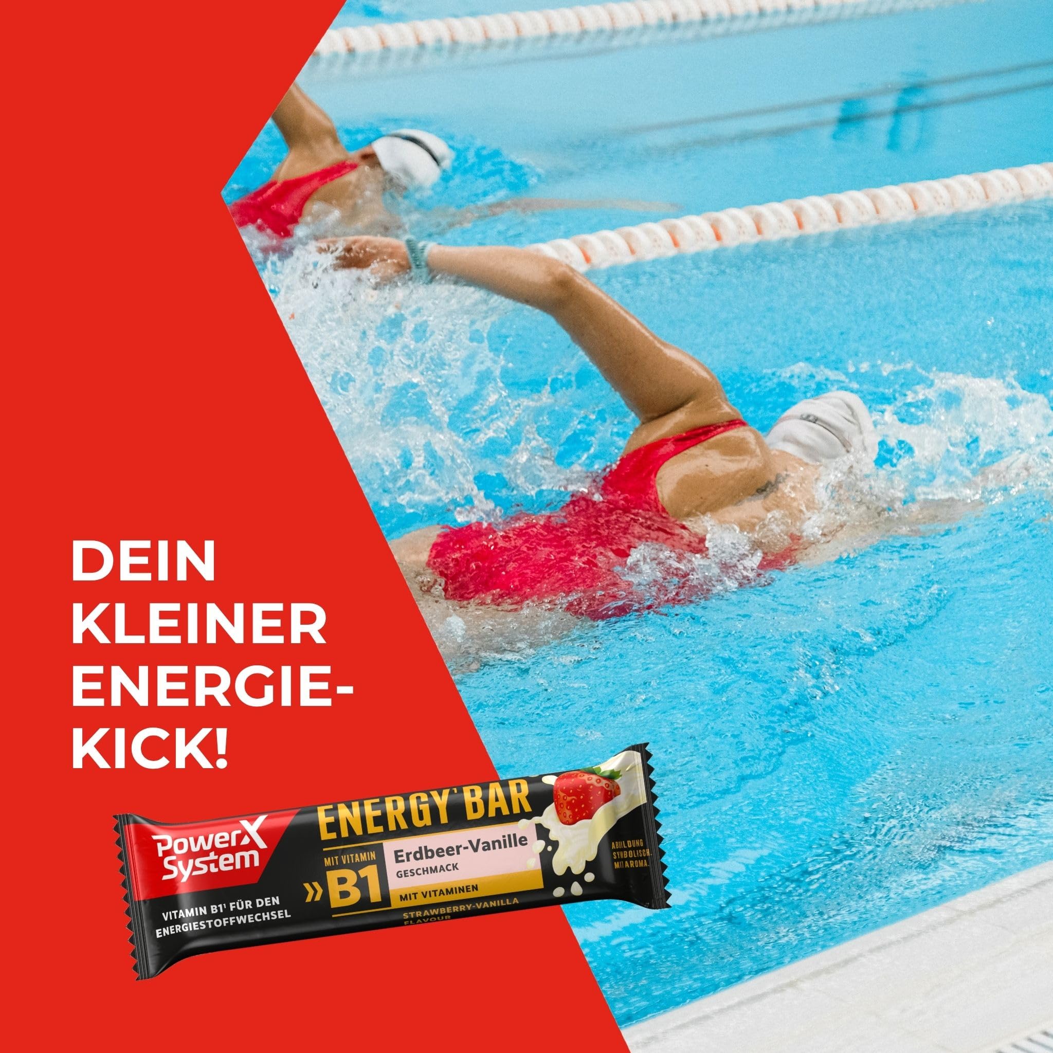 Power System Energy Bar Erdbeer-Vanille 24 x 35g, Vitamin B1