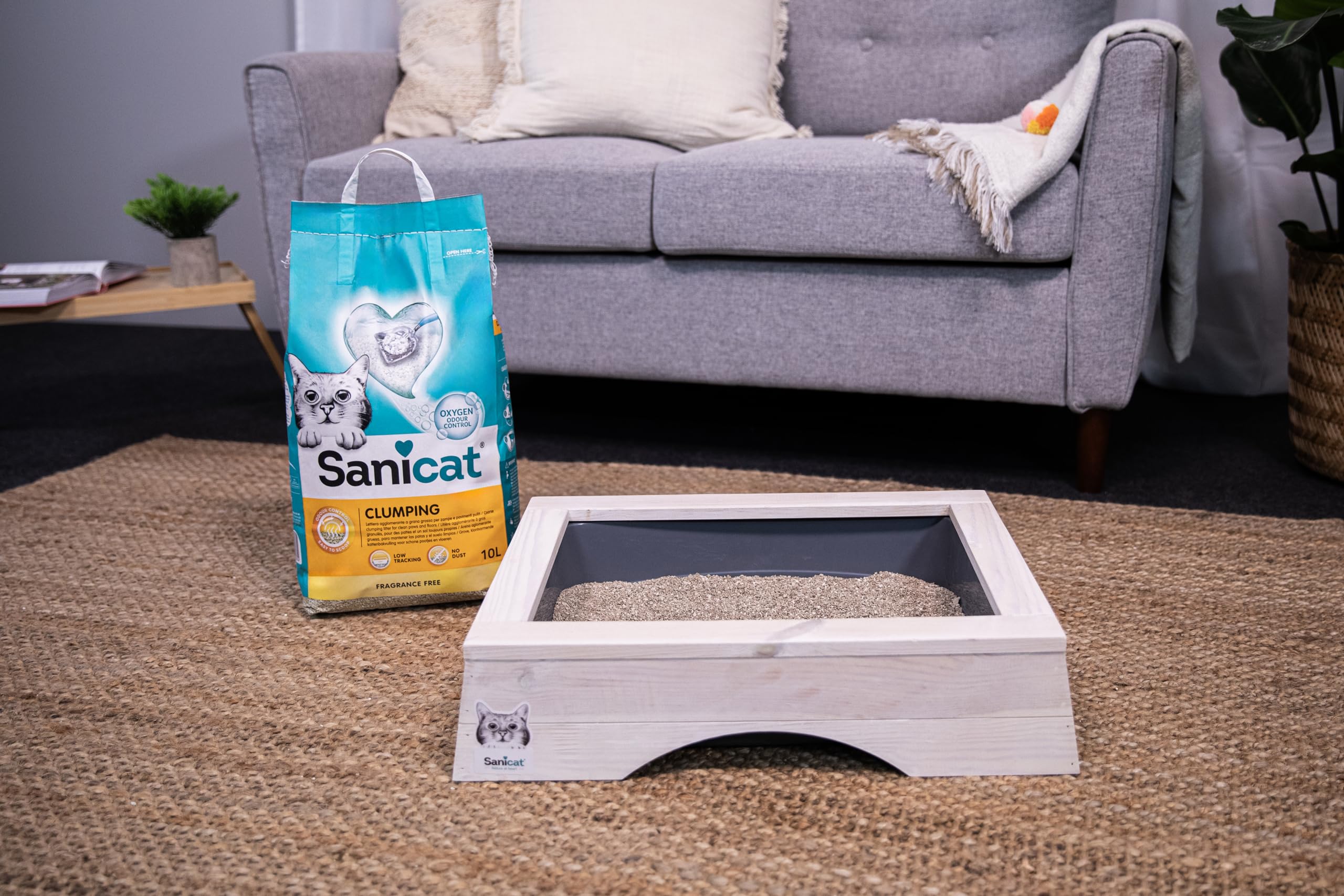 Sanicat Arena para Gatos Aglomerante Sin perfume 10 L Control de Olor