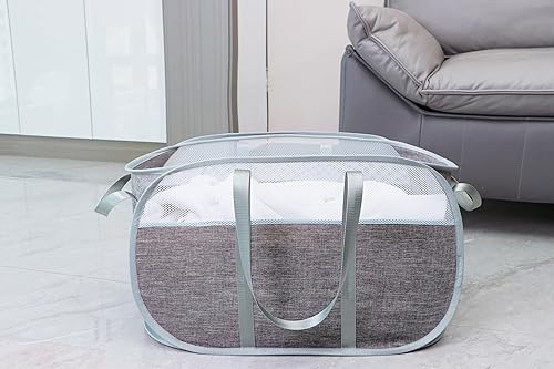 Miniatura 10 de Pop Up Laundry Hamperwith Durable Handles collapsible laundry basketEasy to Open and Fold for college Dorm,kids roomtravel (Black)