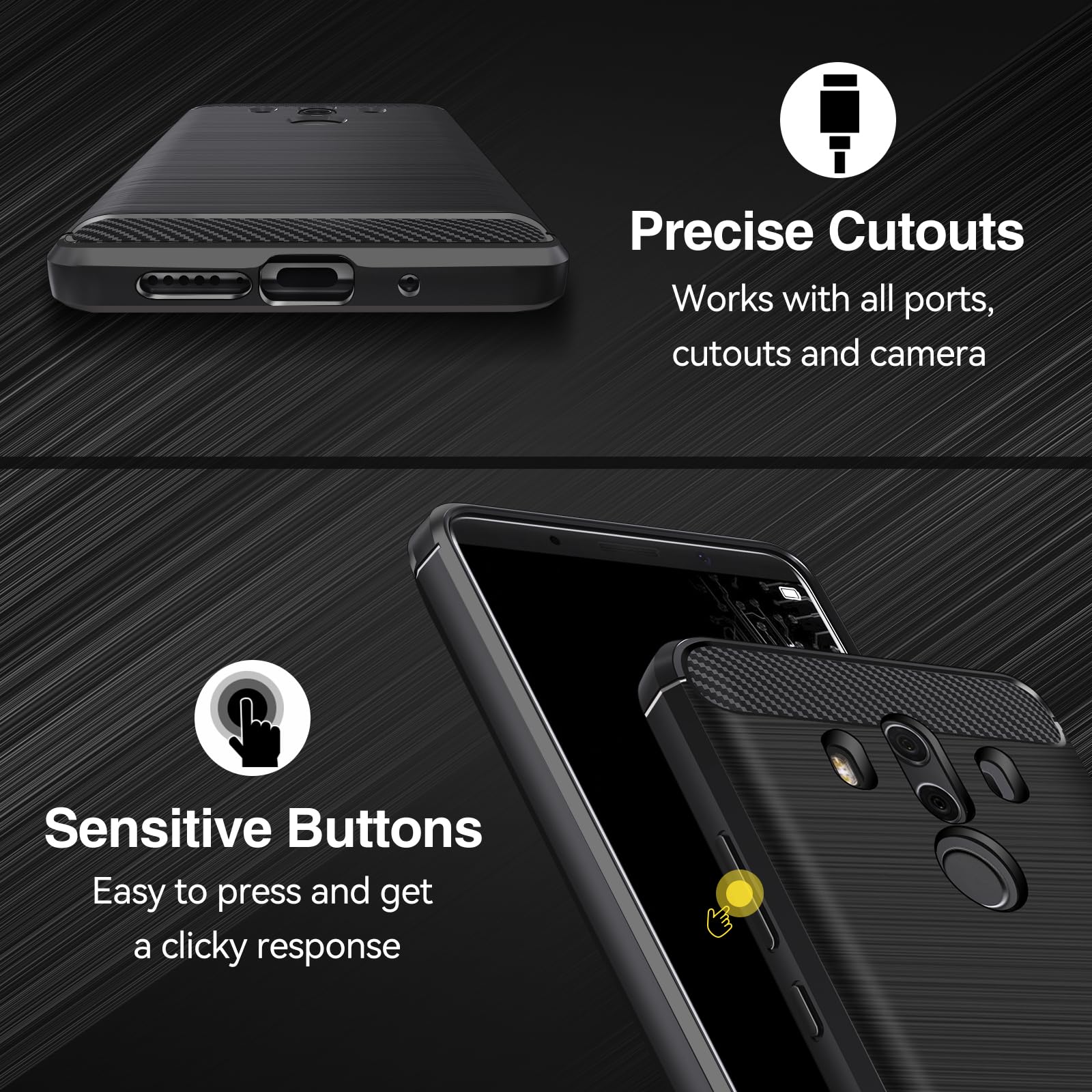 Ivoler Coque Silicone Pour Huawei Mate 20, [Protection Antichoc