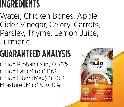 Miniatura 6 de Nulo Caldo de Huesos Freestyle, Complemento Alimentario Premium para Gatos y Perros, con Colágeno y Sulfato de Condroitina para Ayudar a Aumentar la