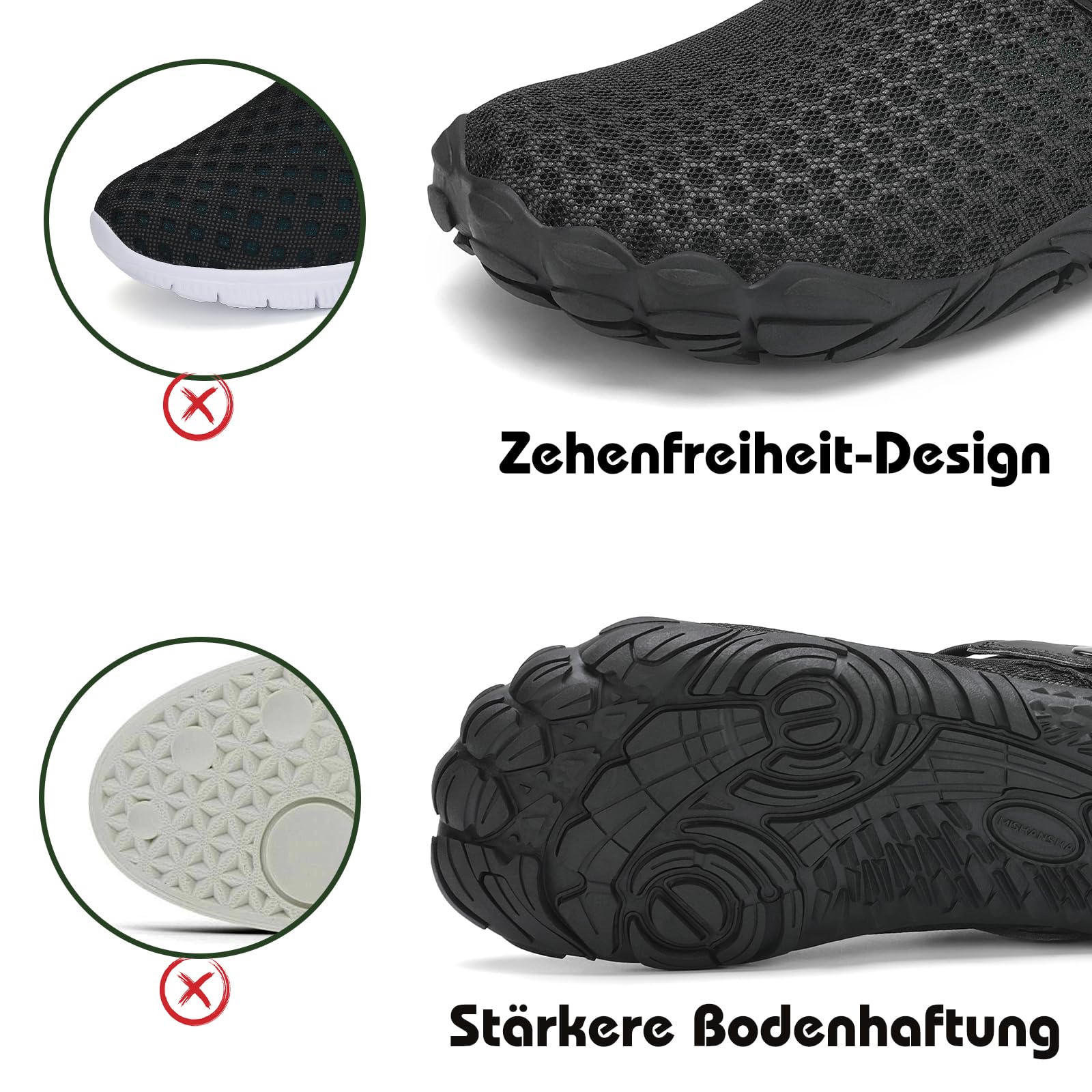 Mishansha Clogs Herren Barfuß Gartenschuhe Damen Gr.36-48 | Sommer Pantoletten, Unisex Hausschuhe, Atmungsaktiv, Leicht