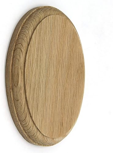 Roseta ovalada, madera maciza roble rojo, 5 12" x 4" x 34", accesorio para escalera