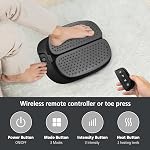 Snailax Vibration Foot Massager with Heat,Remote Control,3 Levels Vibration Intensity & 3 Massage Modes,Electric Foot Legs Back Massager,Gifts for Women/Men/Mom/Dad（Black）