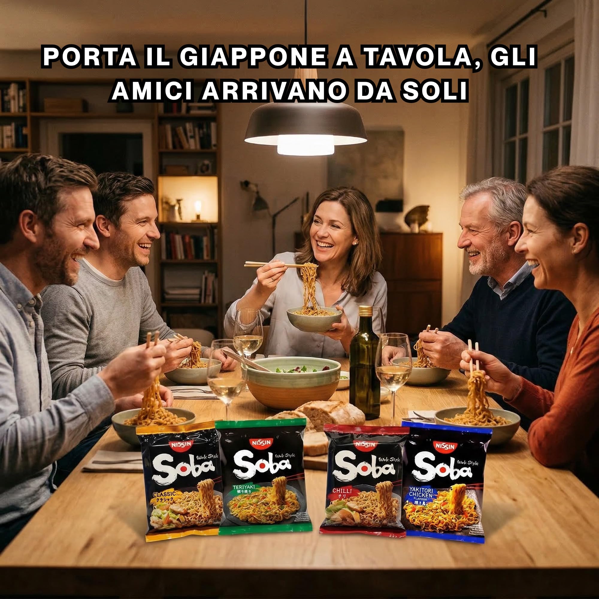 Hu Taste Kit Ramen Soba 8 Pack - Noodles Istantanei Assortiti: Classic, Teriyaki, Yakitori, Chili - Box Cibo Asiatico Pronto - Set Noodles Ramen Giapponese e Coreano per Amanti del Food Orientale