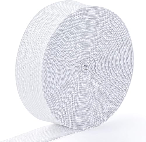 Carrete elástico de punto elástico pesado de 5 yardas (negro, 5 yardas x 2 pulgadas)