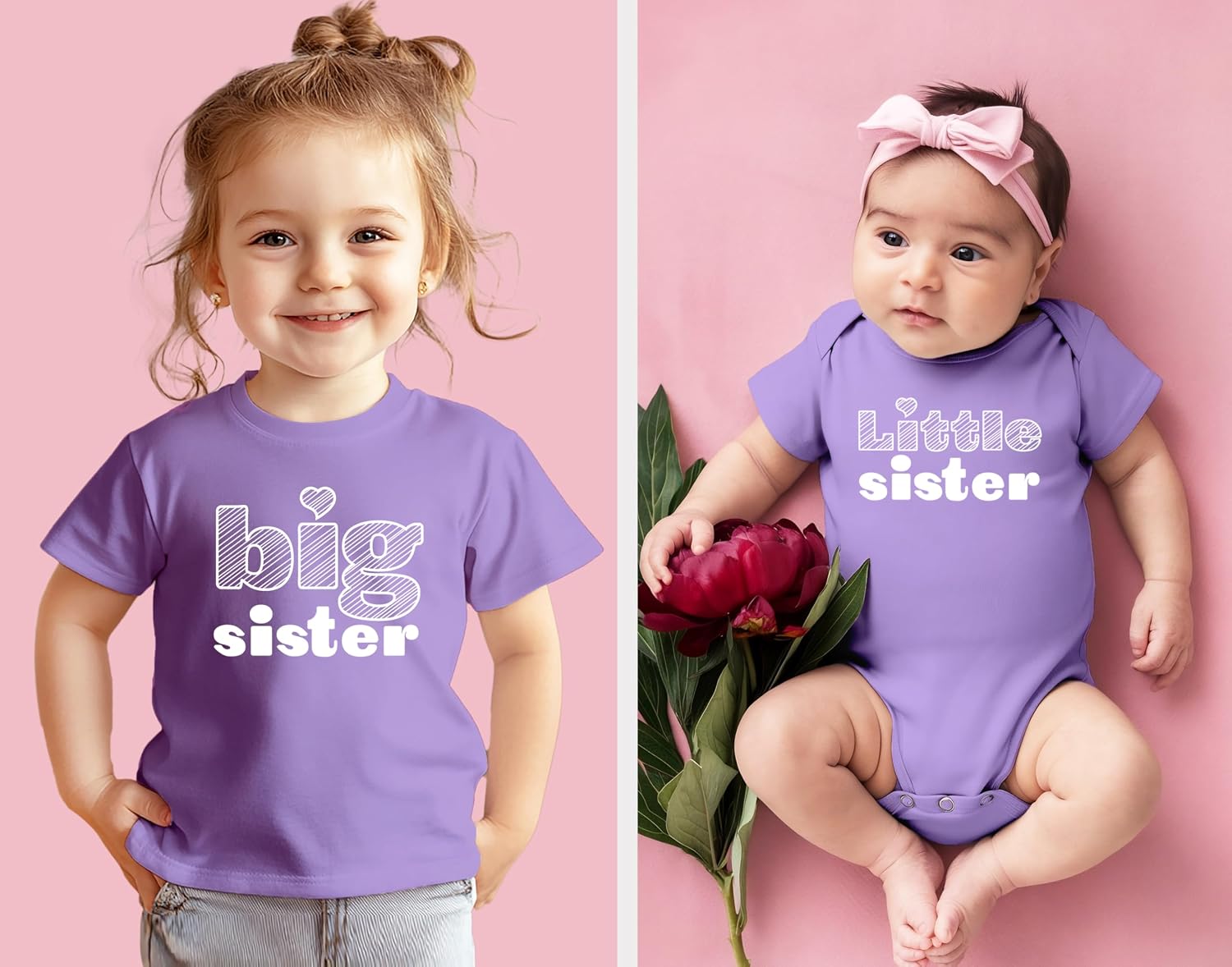 Unordinary Toddler Big Sister Little Sister Outfits Matching Shirts Sibling Gifts girls newborn baby set