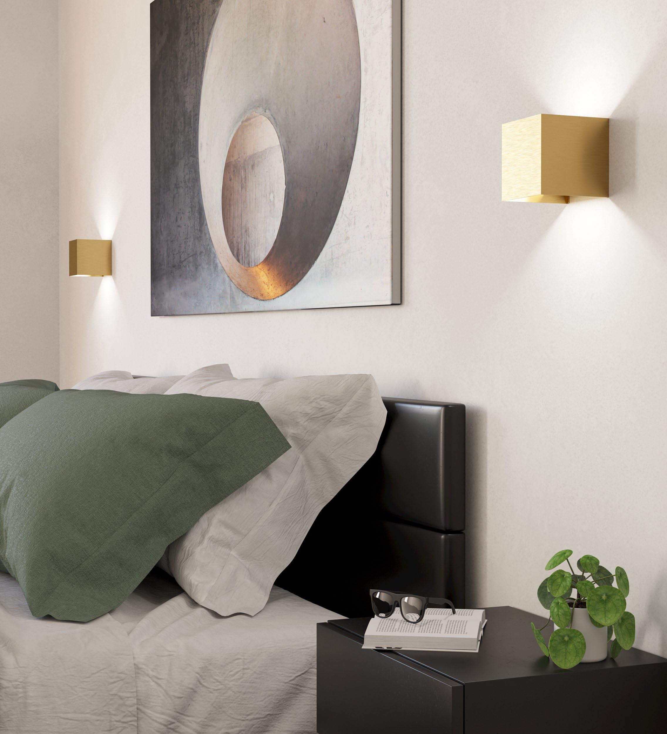 Eglo Applique murale intérieure LED Valmontone, lampe d’intérieur cube