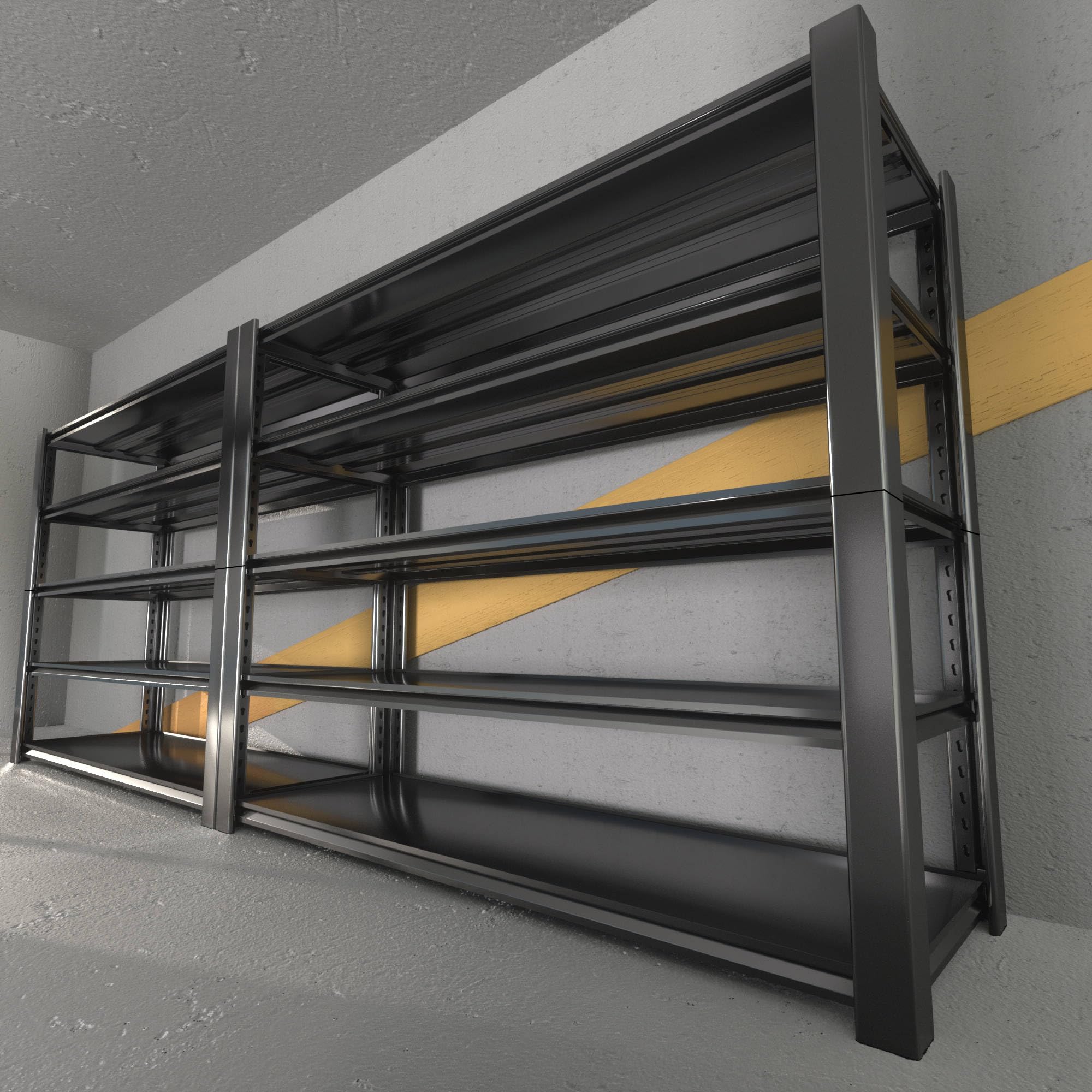 WOZBUD 3000LBS Heavy Duty Garage Shelving Units and Storage, 5 Adjustable Levels, 48?W Metal Shelving for Garage, 72?H Standing Shelf Units, Storage Rack for Garage Organization, 2Pack