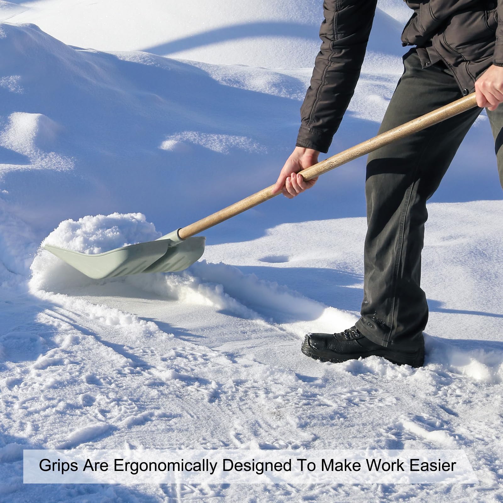 QUARKZMAN Pala Da Neve 3 In 1 In Alluminio Raschietto Per Ghiaccio Kit Di Rimozione Neve Di Emergenza Con Sacchetto Per Auto Campeggio Giardinaggio Blu