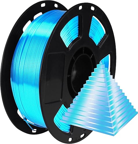 Bblife - Filamento PLA con efecto sedoso de color azul ácido tipo pavo real, brillante y perlado, material de impresión 3D, 2.2 libras, de plástico,