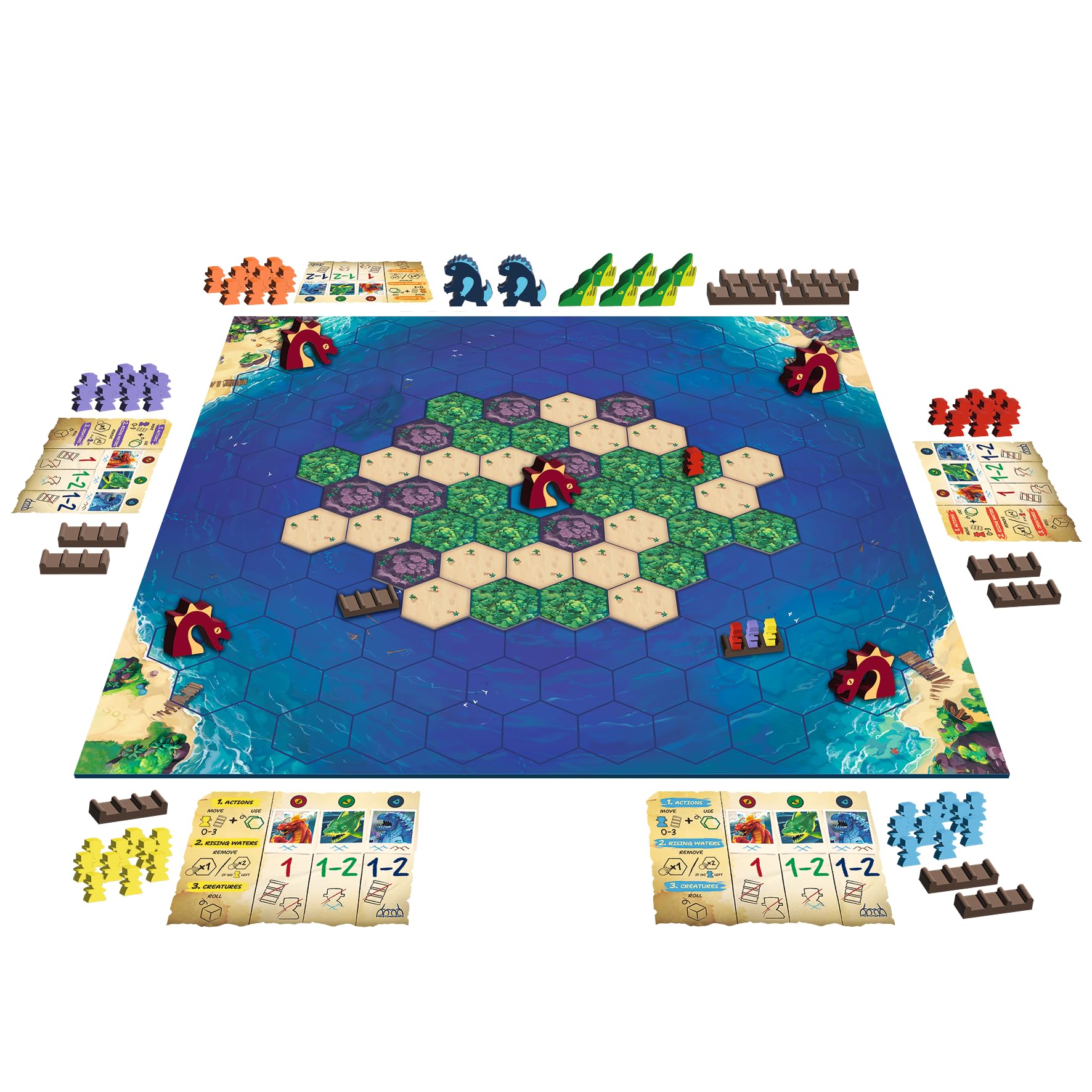 Survive The Island (Englisch; Edition 2024) – Brettspiele – spannendes Fluchtabenteuer mit neuen Monstern – Strategiespiel – ab 8 Jahren – 2 bis 5 Spieler – 45 Minuten Spielzeit – Hergestellt von