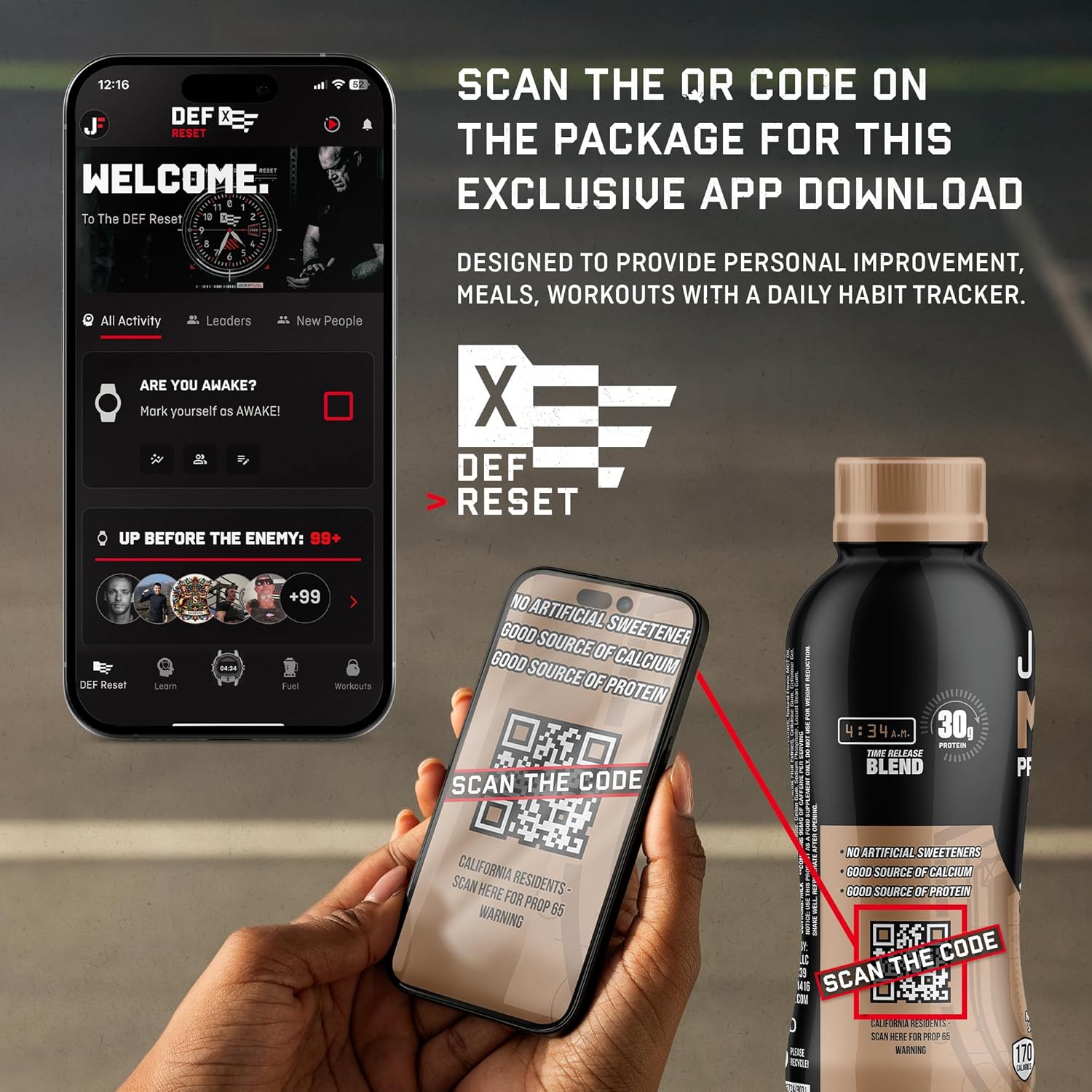 Jocko Fuel Mölk 30g Grass Fed Protein Shakes - No Added Sugar Protein Drinks KETO Friendly - Ready to Drink 12 FL Oz (Pack of 12) Sweet Cream Coffee