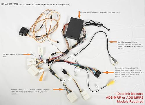 Miniatura 3 de Idatalink Maestro HRN-HRR-TO2 - Arnés de repuesto para radio Plug and Play para Toyota compatible 2012-2020 (se requiere módulo ADS-MRR o ADS-MRR2)