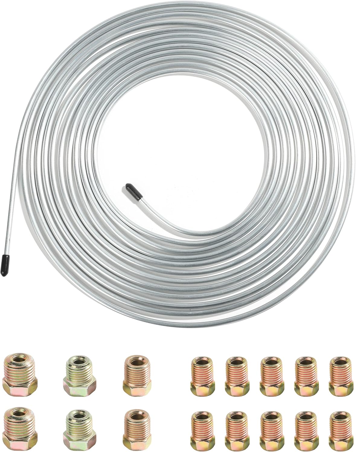 YAKEFLY 25 Ft. 3/16 Copper Nickel Brake Line,Rustproof