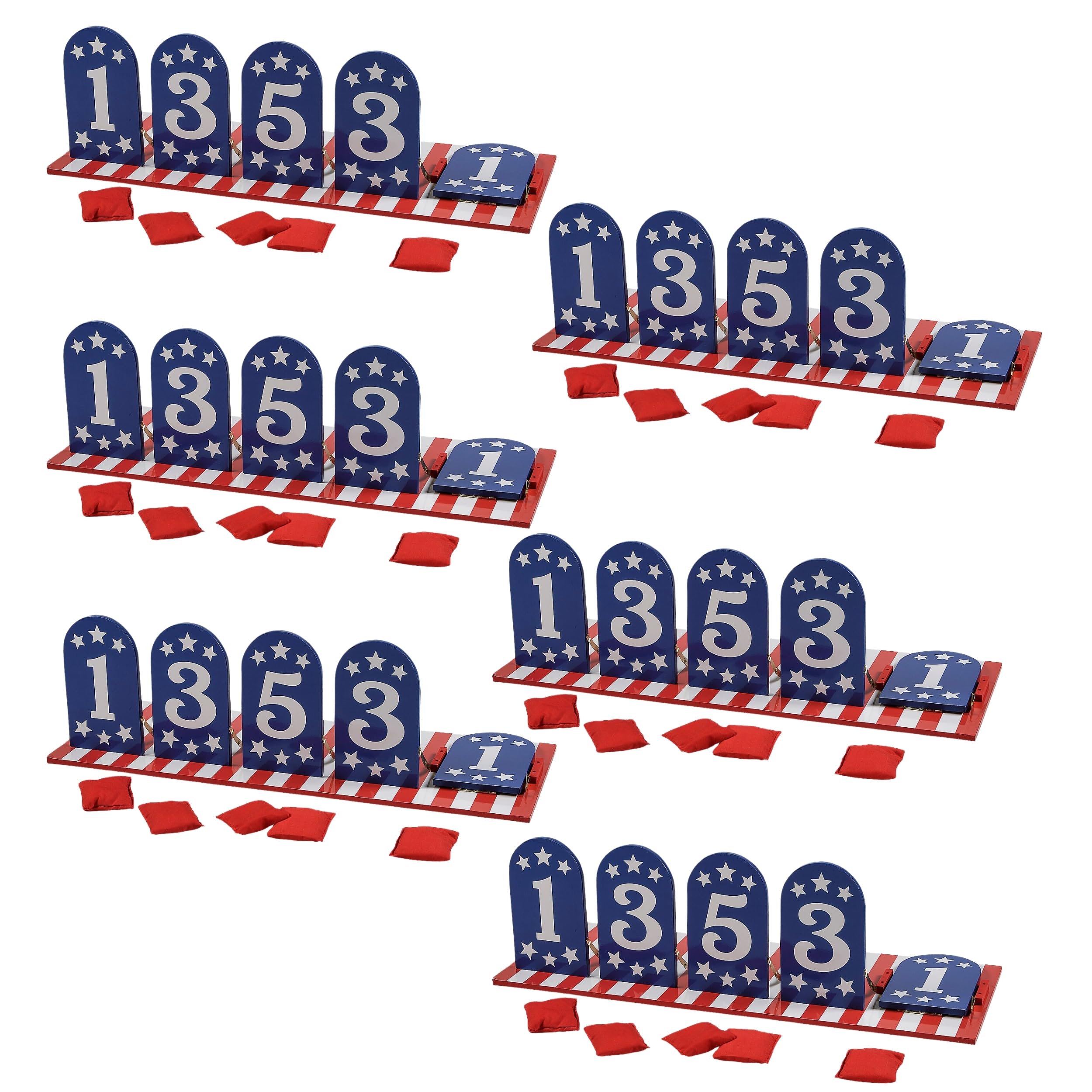 Fun Express Patriotic Bean Bag Toss Game - 6 Pc