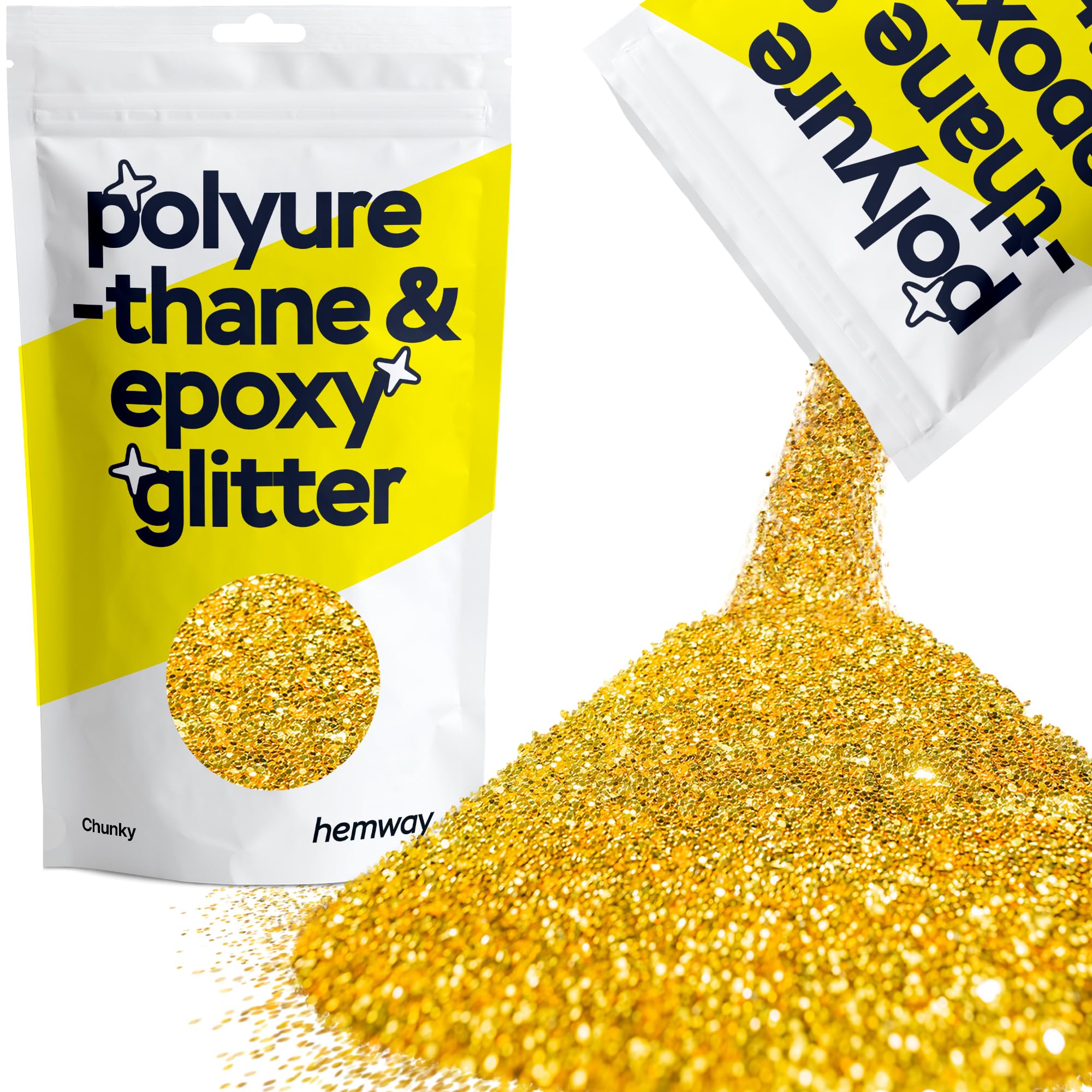 Hemway Resin Glitter Bronze Brown 100g Super Chunky | Polyurethane & Epoxy Glitter for Resin Crafts, Tumblers, Coasters, Floor & Table Art — view 43