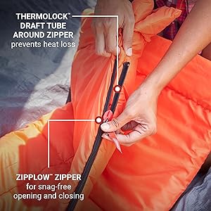 Coleman Kompact 20F/30F/40F Sleeping Bag, Cool-Weather Adult Sleeping Bag with Heat Retention, Stuff Sack, & Snag-Free Zipper, Great for Camping, Sleepovers, Guests & More