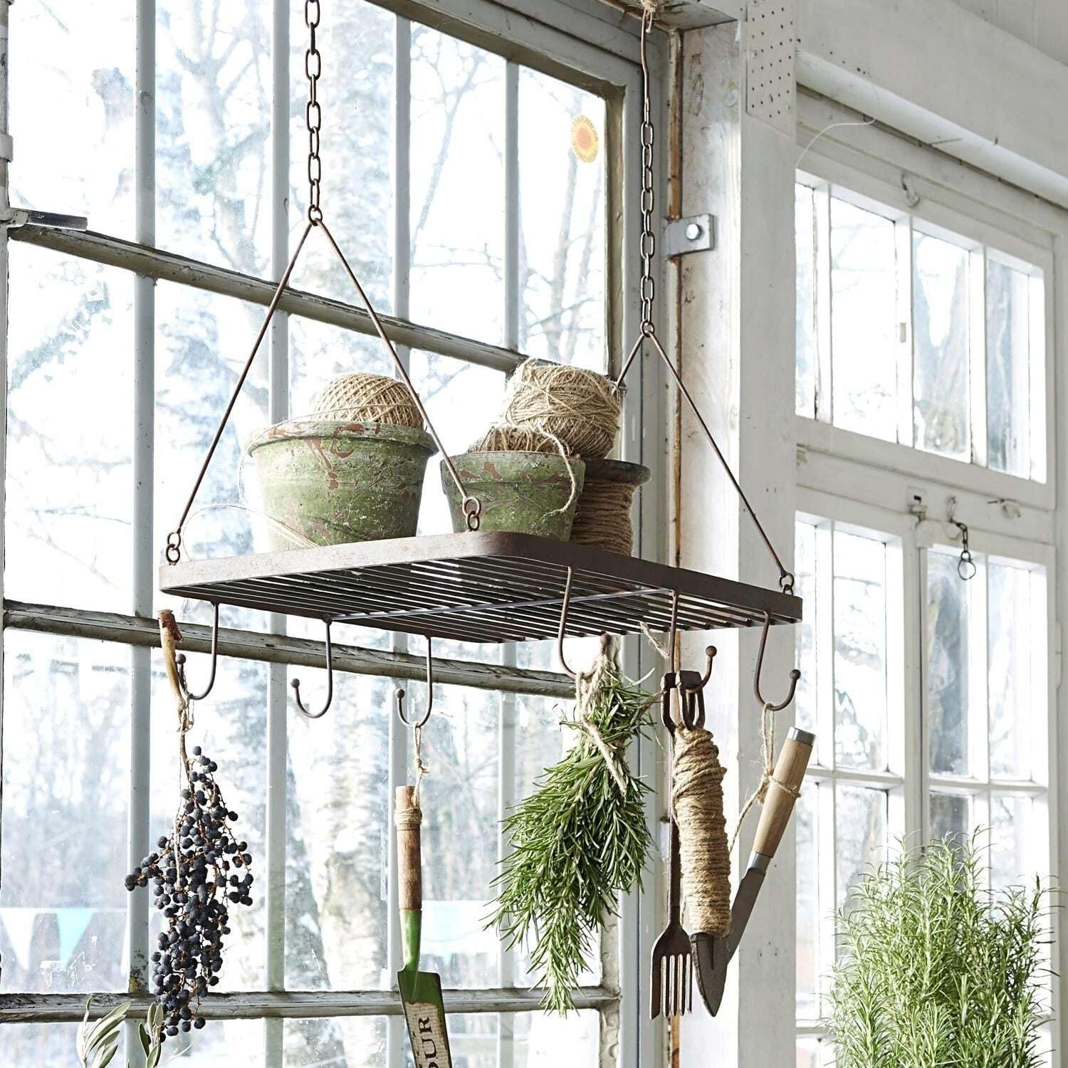 Loberon Étagère à épices Beatrix - H/L/P Env. 65.5/45 / 44.5 Cm - Marron - Fer, Marron