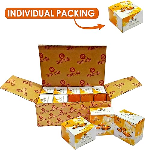 Miniatura 3 de Craftsman Diya del dios Kúbera hecha a mano en latón con grabado dorado para Diwali, Lámpara de aceite tradicional india Pooja Puja, Artículos de