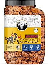 Forest Found Roasted And Lightly Salted Spanish Almonds, Badam Giri | Salted With Himalayan Pink Rock Salt (500 Gram)