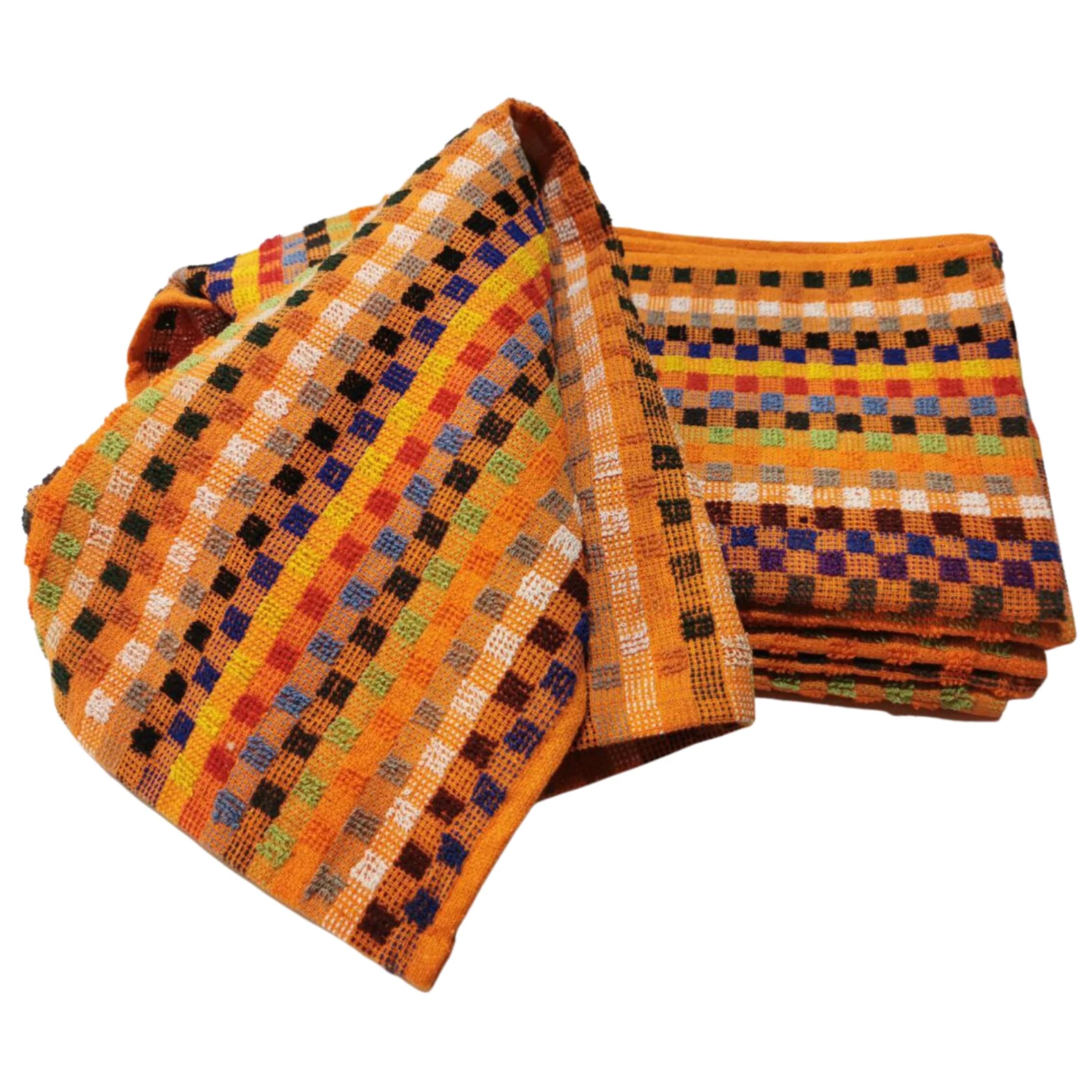Click & Receive Orange Terry Tea Towels – 100% Cotton, Super Absorbent – Pack Of 1 To 10 | Durable & Soft Kitchen Dish Towels For Drying, 45Cm X 65Cm (2)